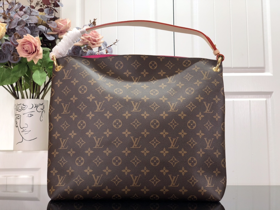 LV M12098 Monogram Canvas Graceful PM Hobo