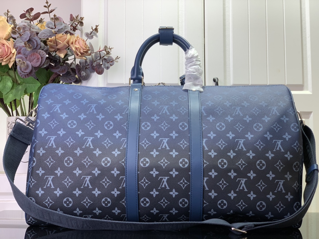 LV Keepall Bandouliere 55 M11558 Navy Blue