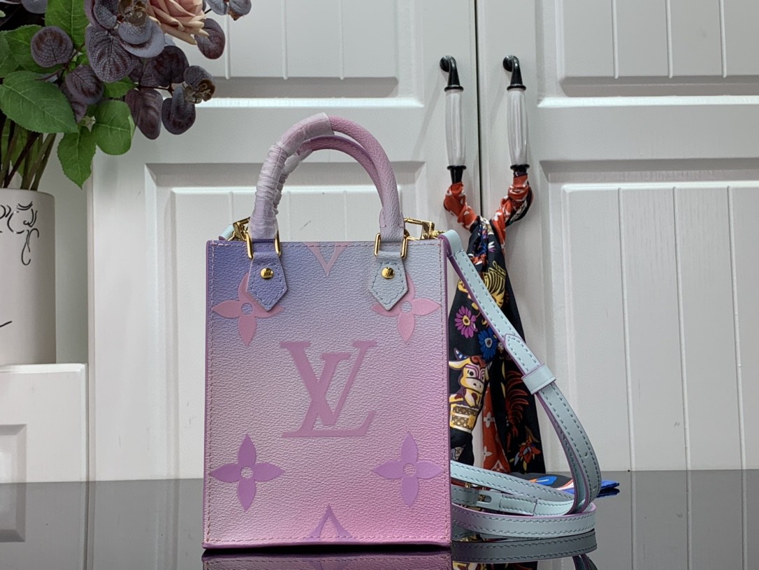 LV Monogram Giant Spring In The City Petit Sac Plat Sunrise Pastel bag