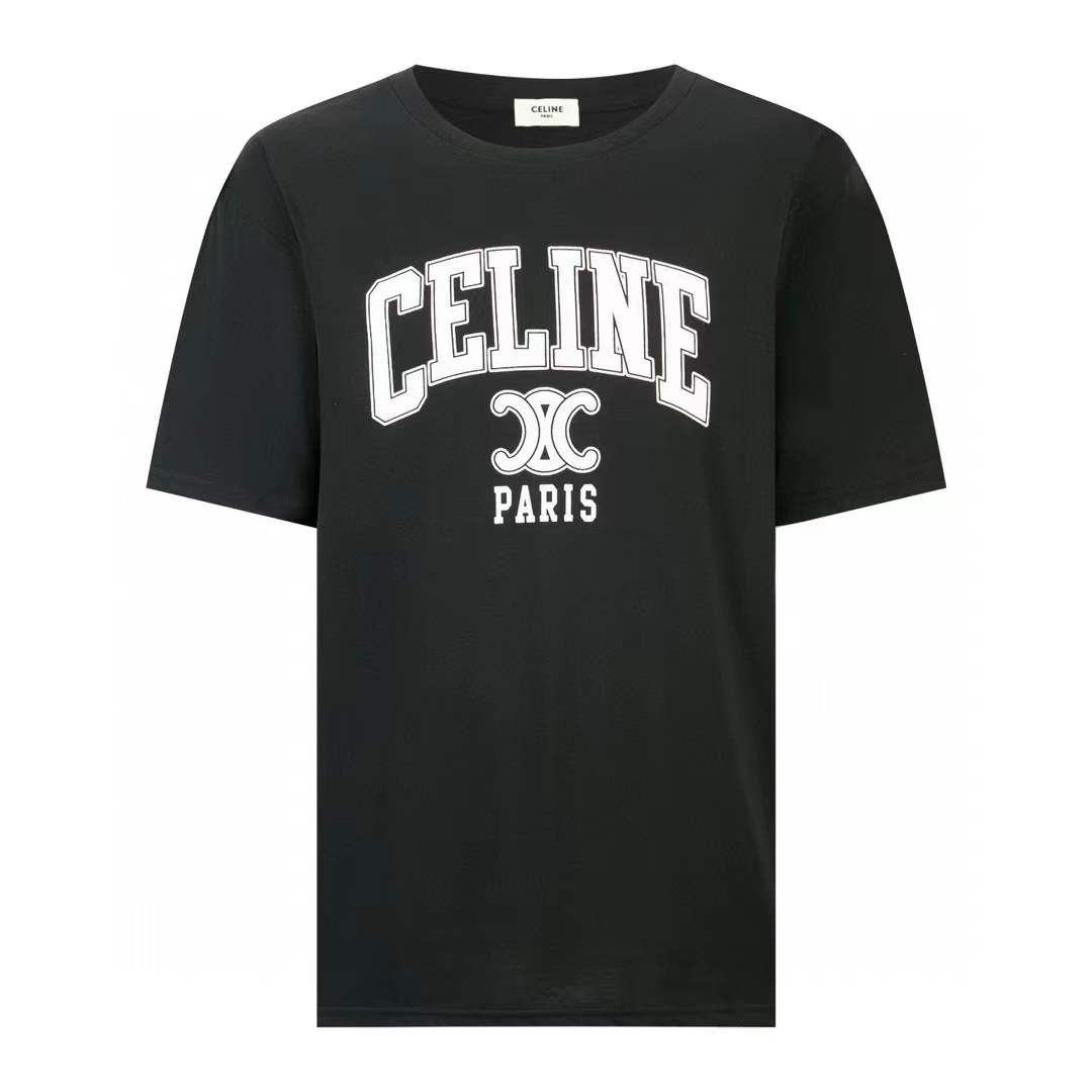 Celine loose cotton jersey T-shirt Black