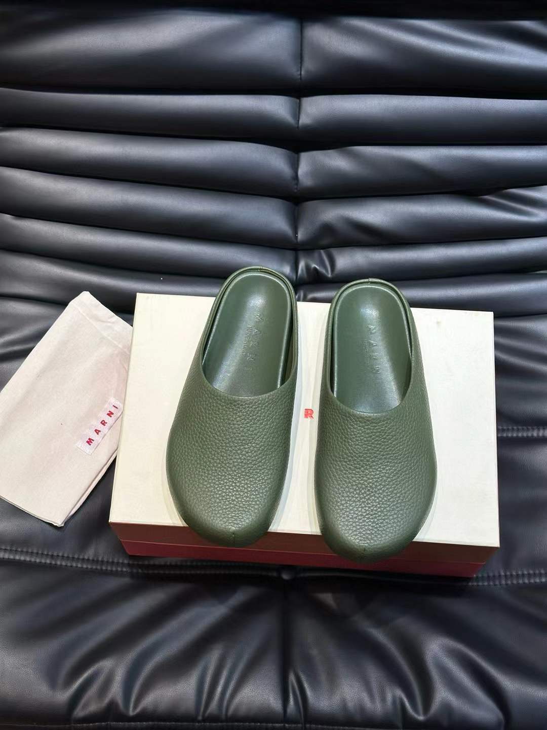 Marni Leather Logo Mule