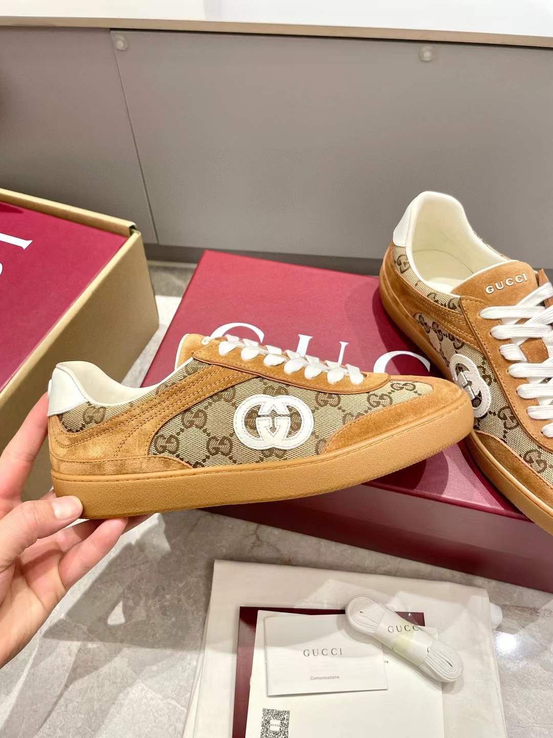 Gucci G75 Suede Sneakers