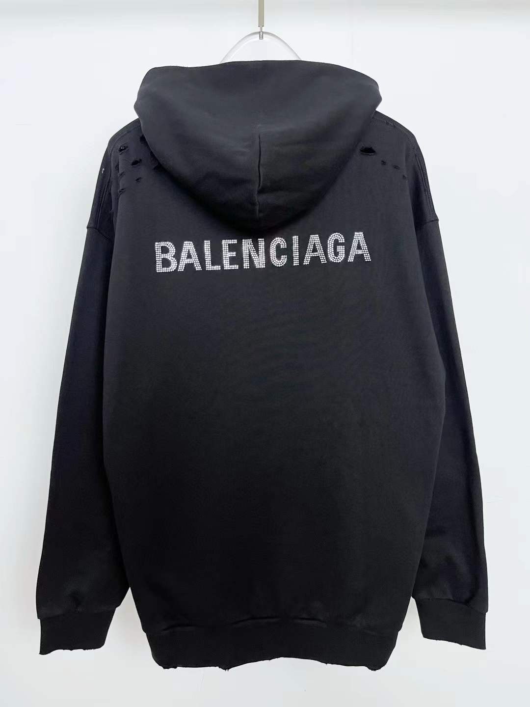 Balenciaga Hoodie Men Black