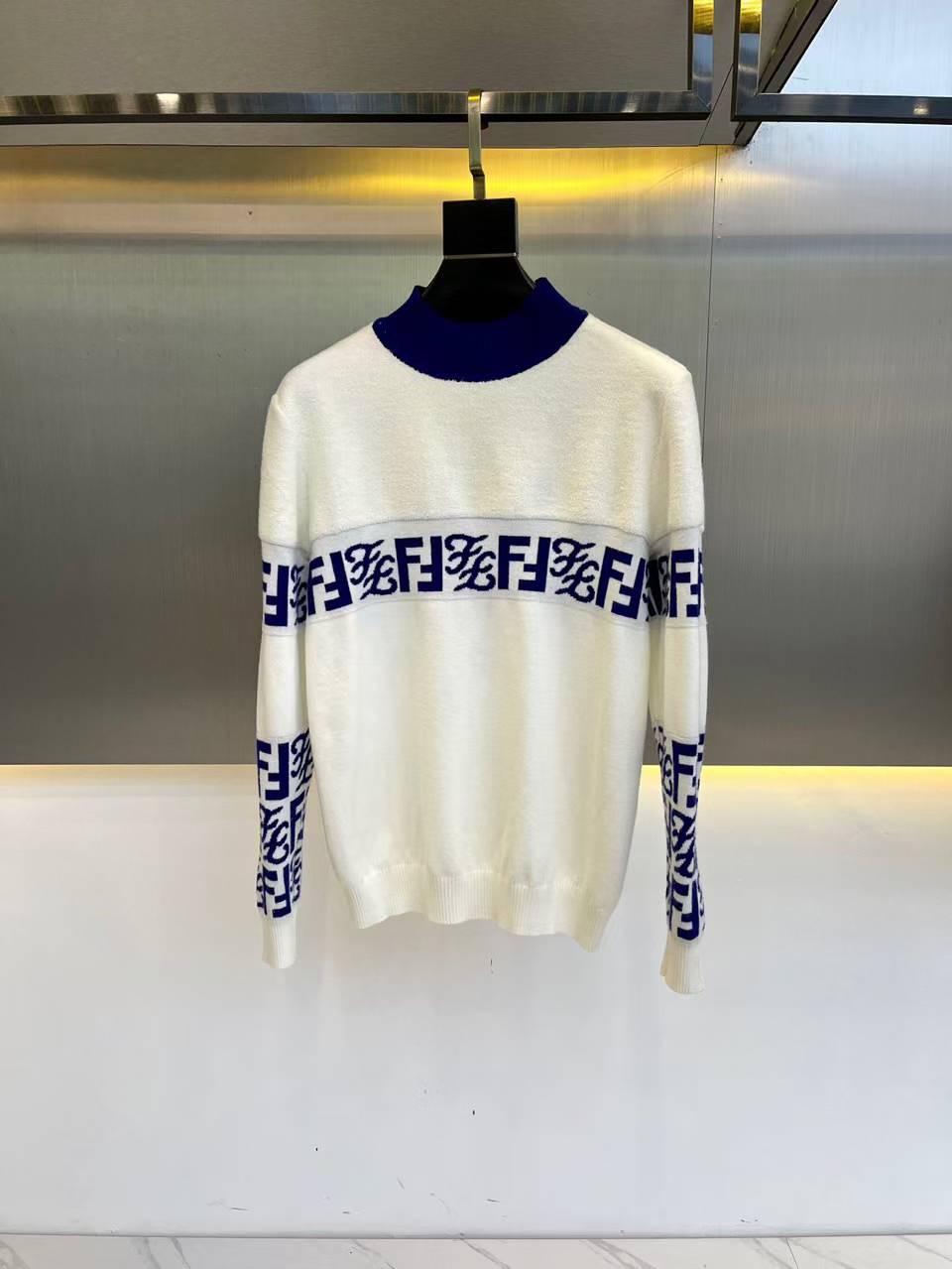 Fendi logo wool blend sweater