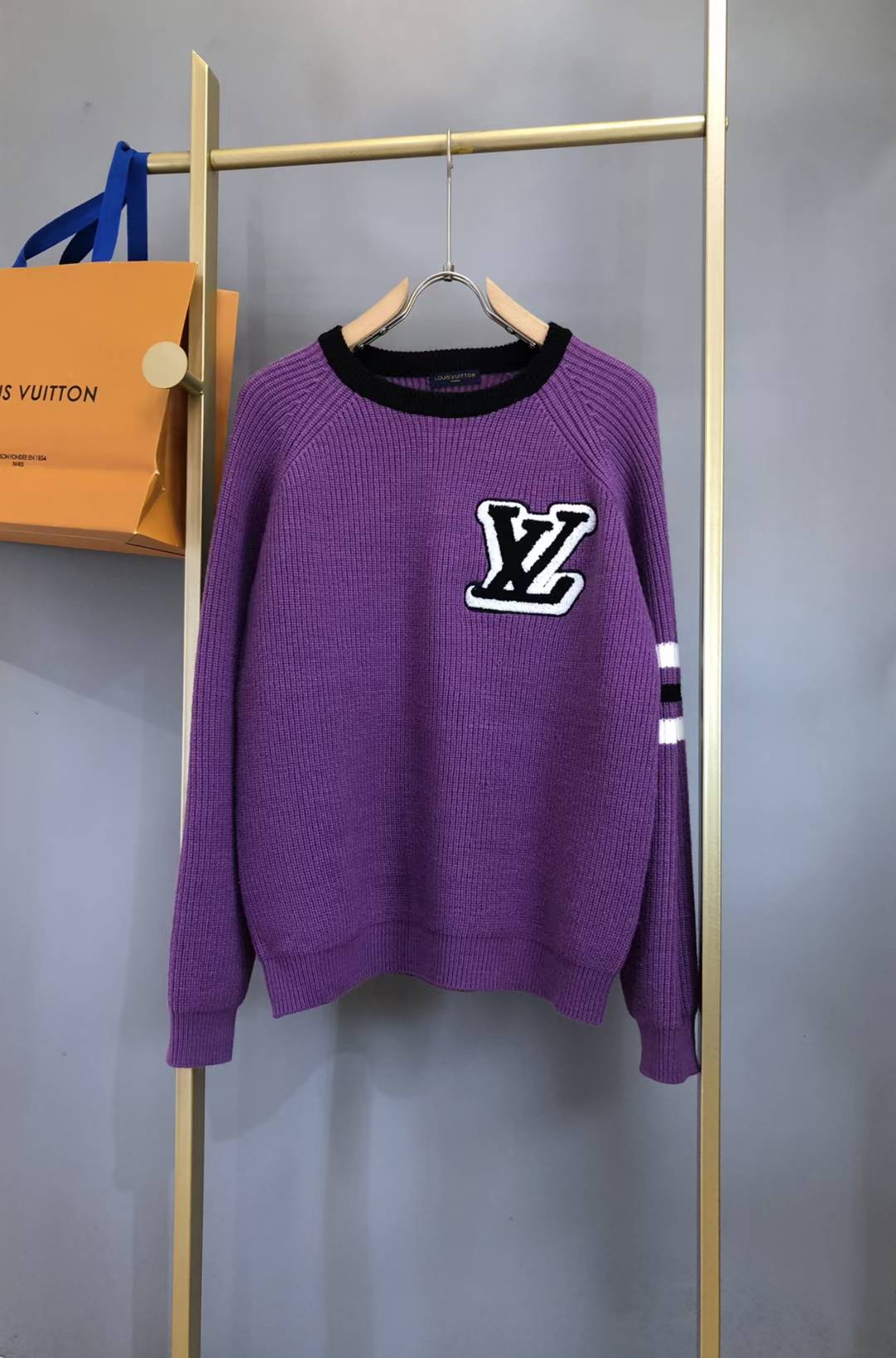 LV Purple and Yellow Sweatshirt