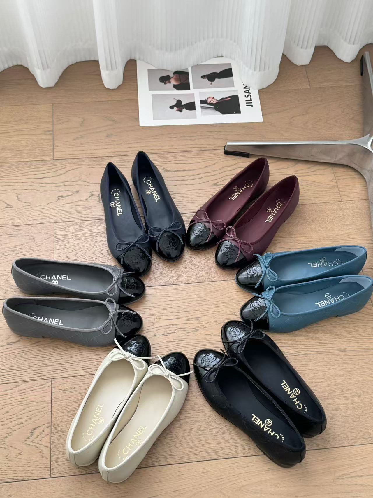ABF  Chanel Leather ballet flats