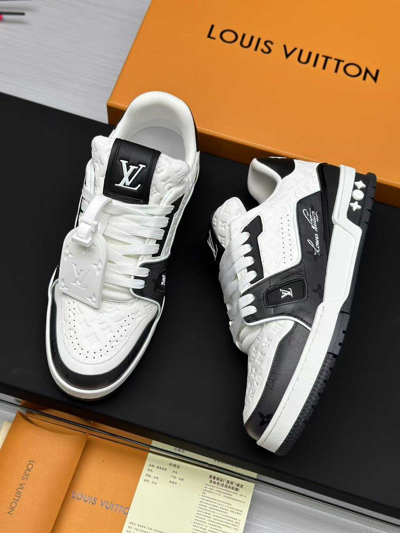 ABF LV Trainer Black White Mini Monogram