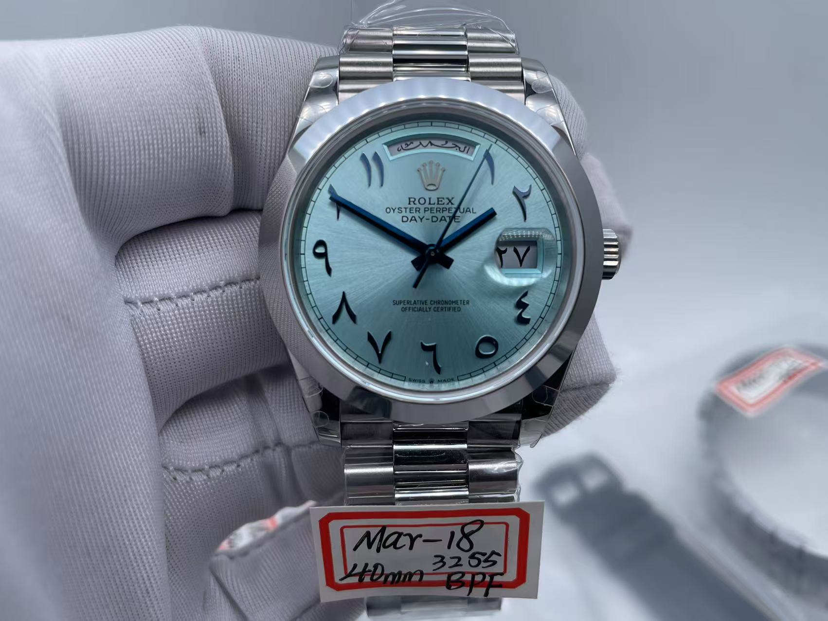 BPF Day Date 40mm SS Blue Dial 3255