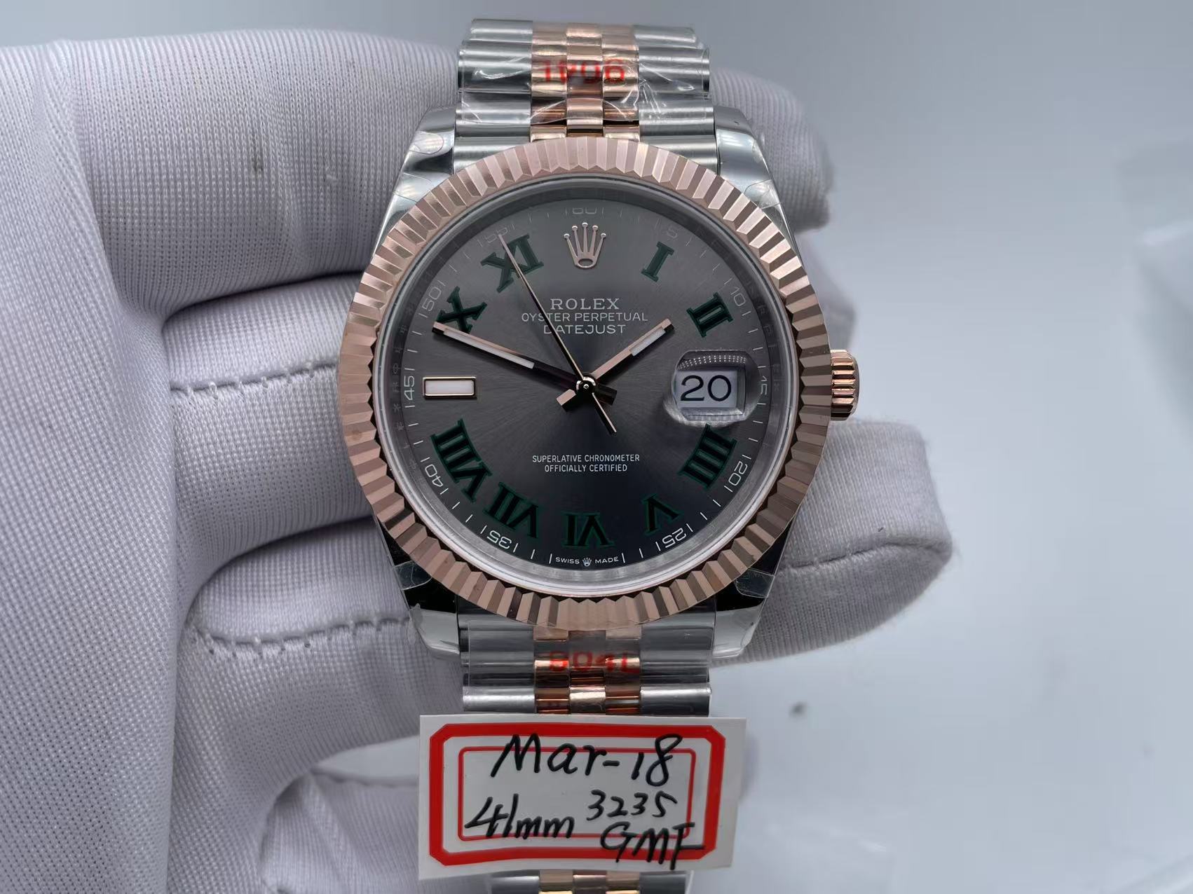 R2DJ0439 - DJ2 41mm Jub Flt 904L RG/SS Grey/Rm GMF V2 VR3235 $448