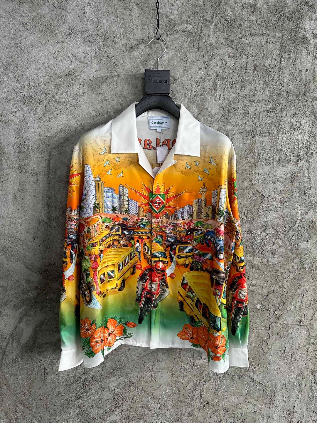 ABF Casablanca Cuban Collar Long Sleeve Shirt