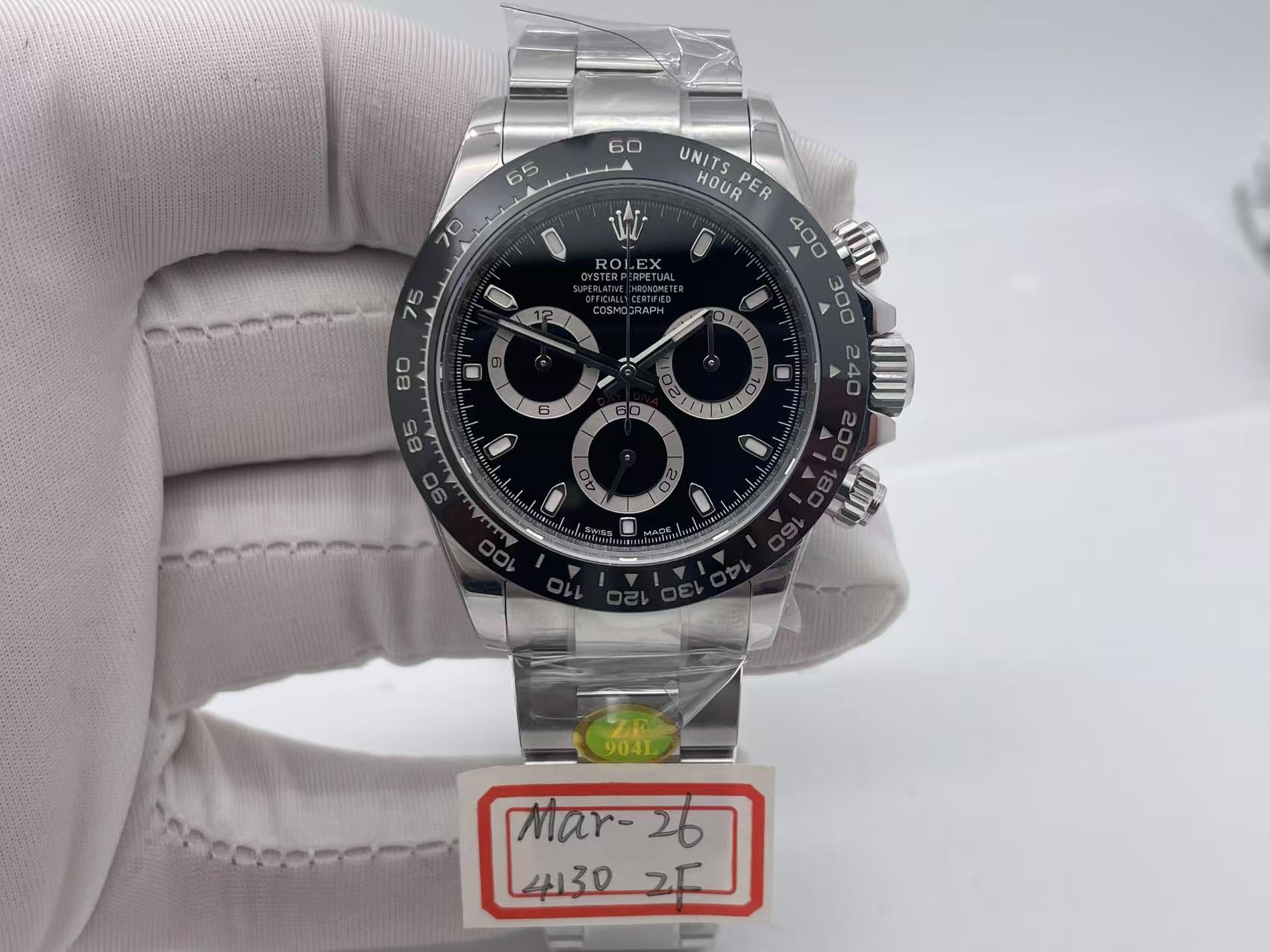 ROLDYT0443A - Daytona 116500 CER SS/SS Black 904L ZF SH4130 $548