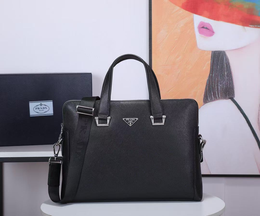 ABF Saffiano Leather Work Bag