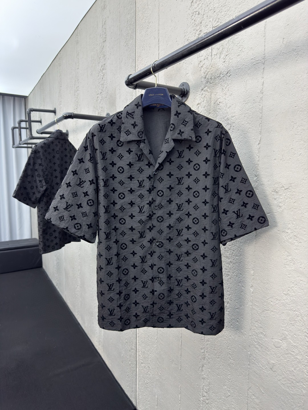 LV Monogram Party wear shirt and Shorts Black