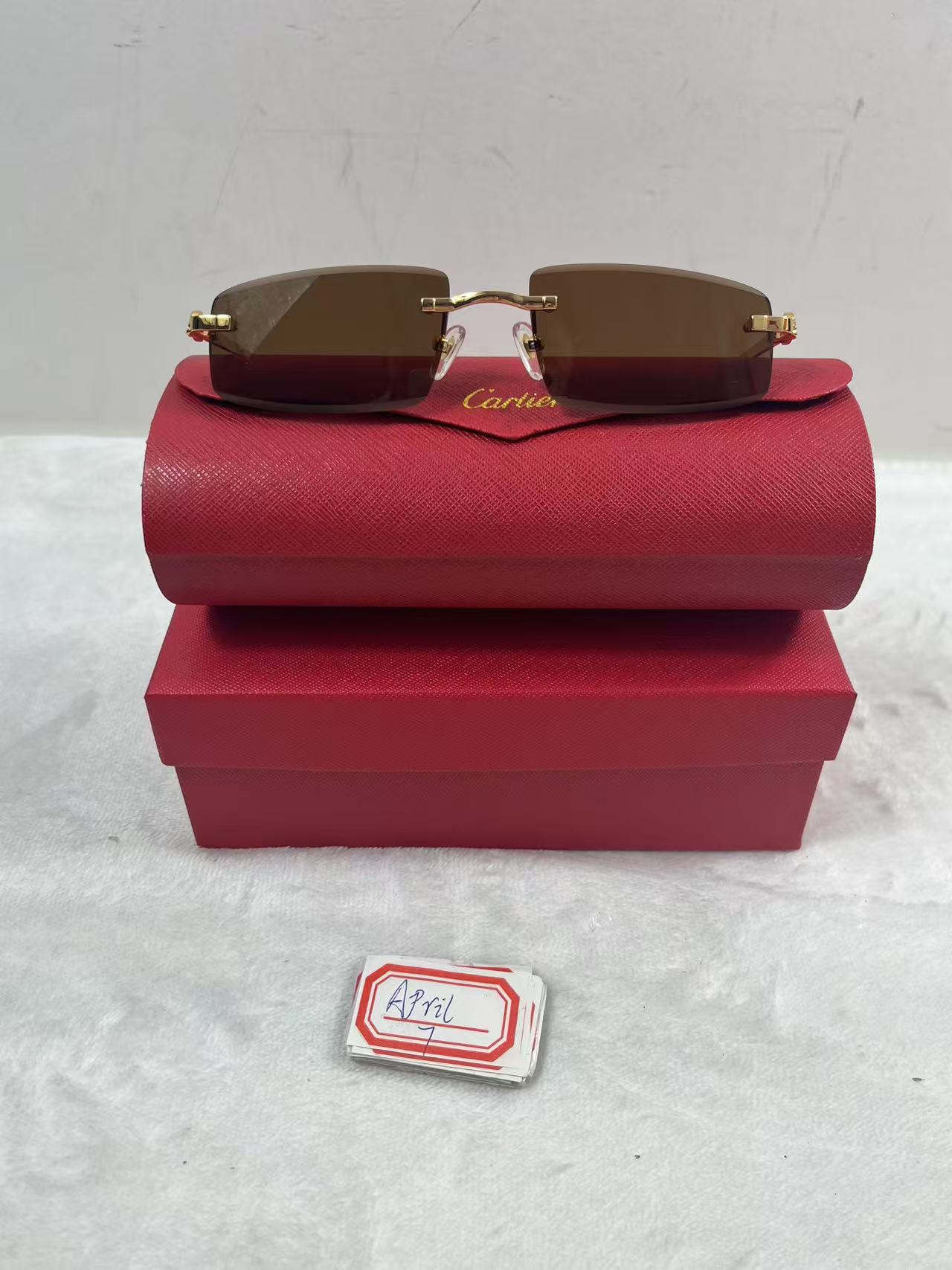 Cartier brown golden Spectacle Sunglasses