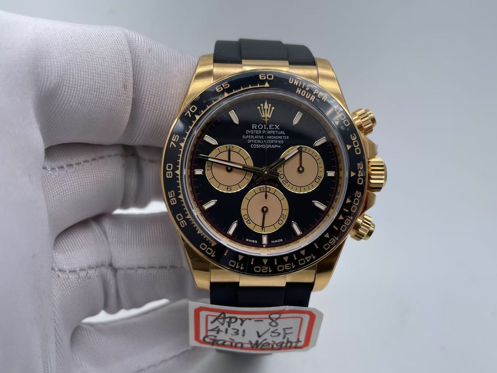 ROLDYT0649B - Daytona 126518 V2 Wt YG/RU Blk/Stk VSF VS4131 $868