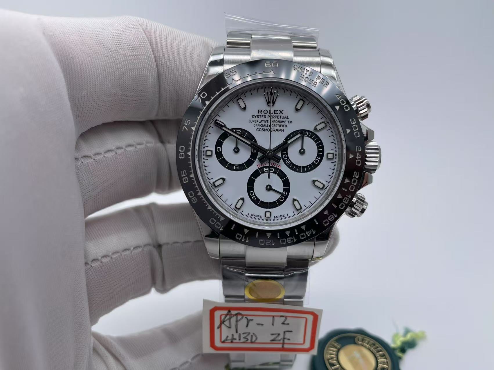Daytona 116500 ZF 1:1 Best Edition 904L SS Case and Bracelet White Dial SH4130 $588