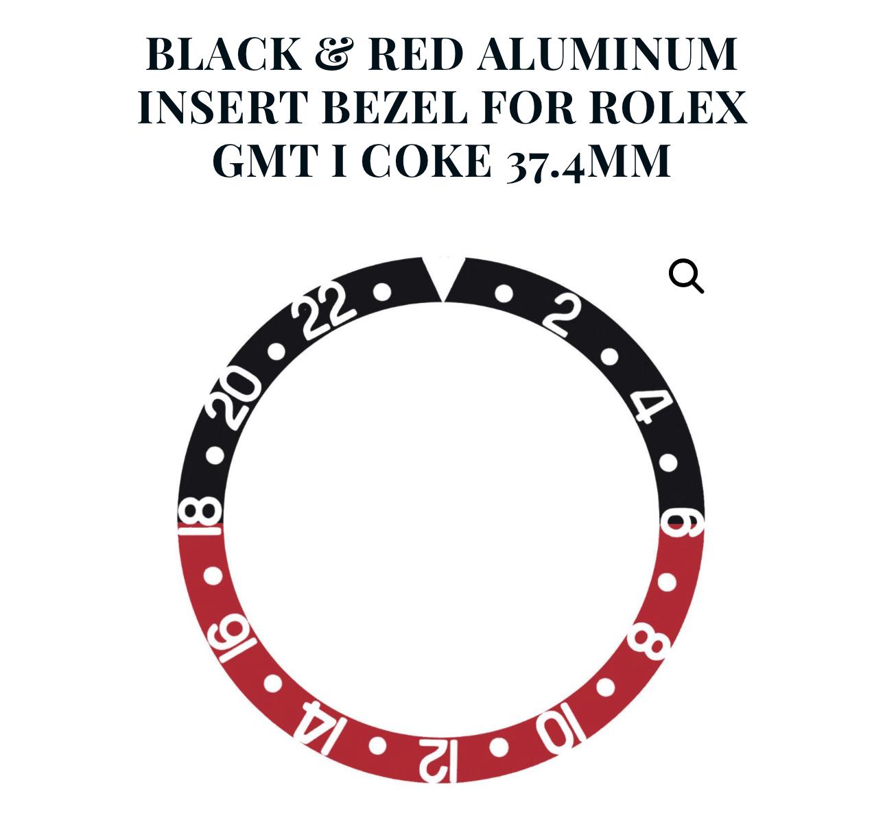 BPF GMT Red & Black Aluminium Insert Bezel