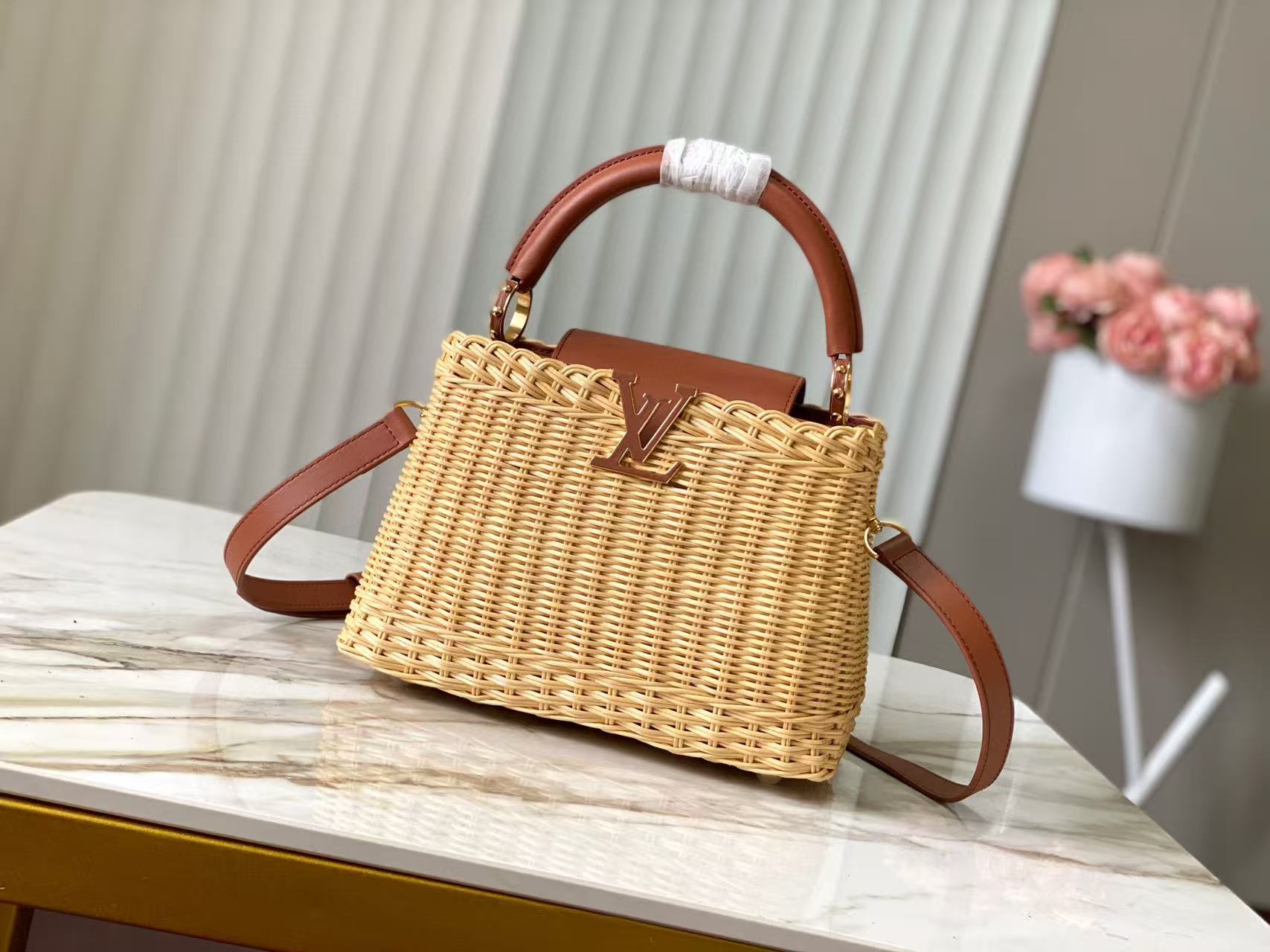 12 May ABF  LV Capucines BB Handbag Brown Beige