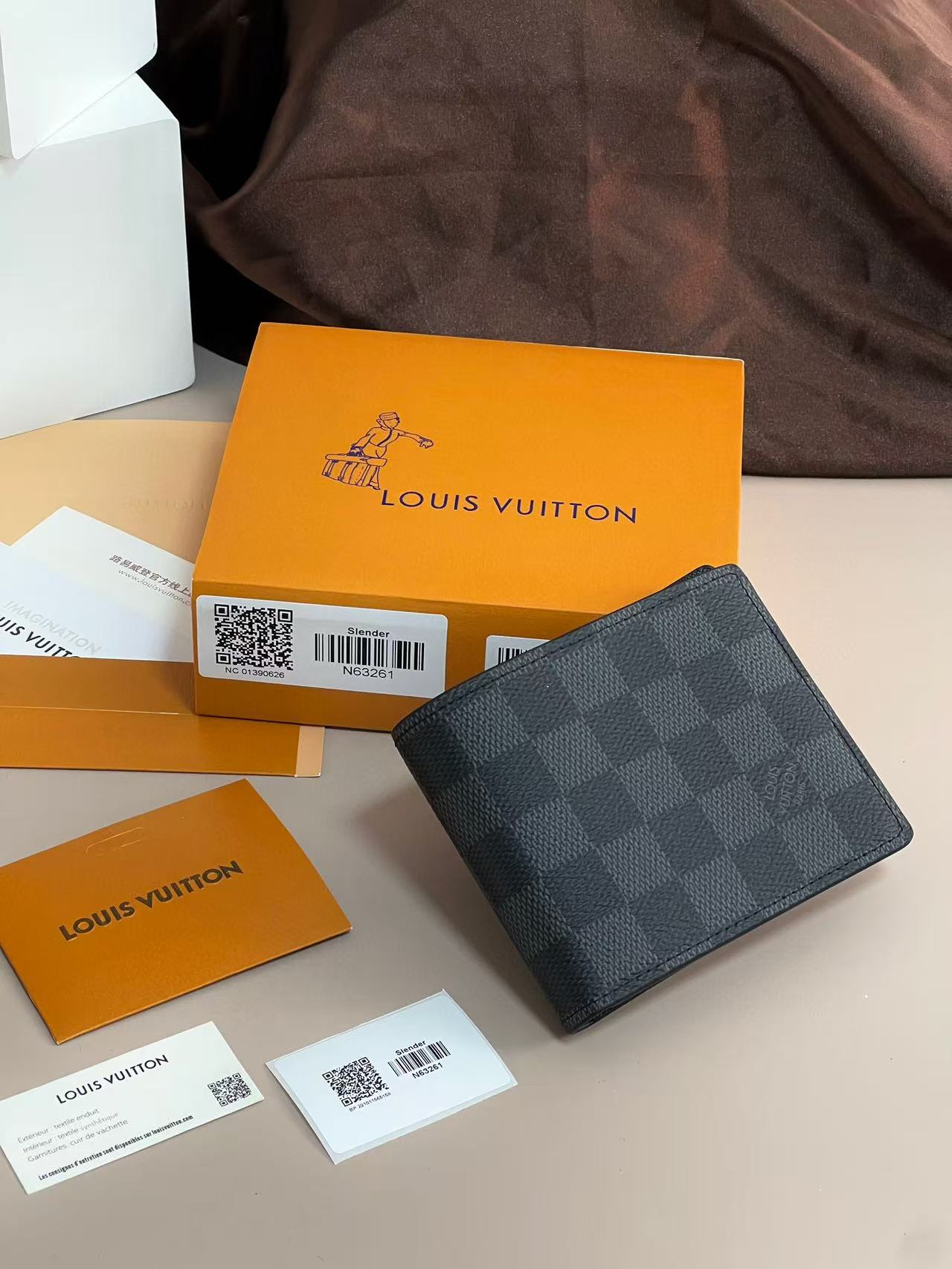 LV N63338 Enveloppe Carte de visite Black Wallet