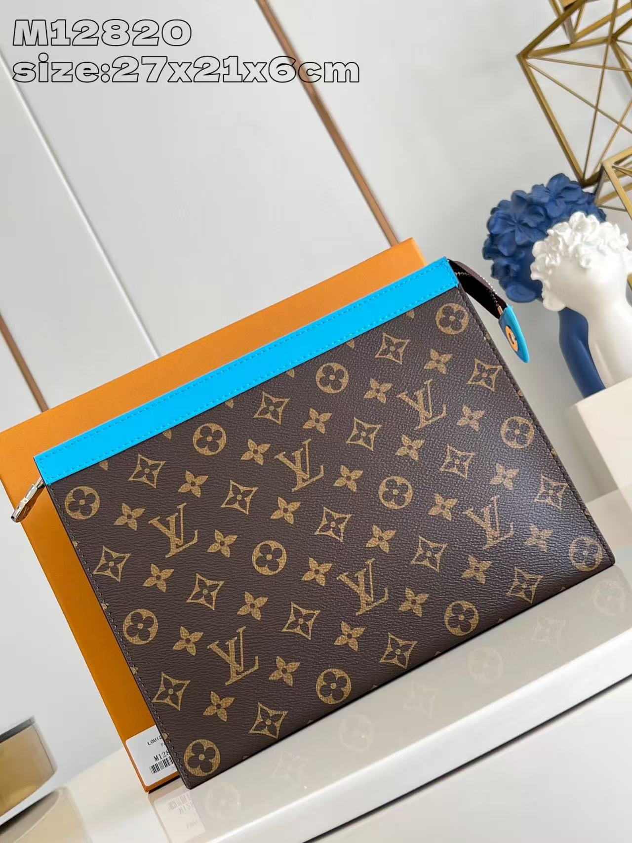 17 May ABF  LV Pocket Organizer Monogram Macassar Canvas – Men