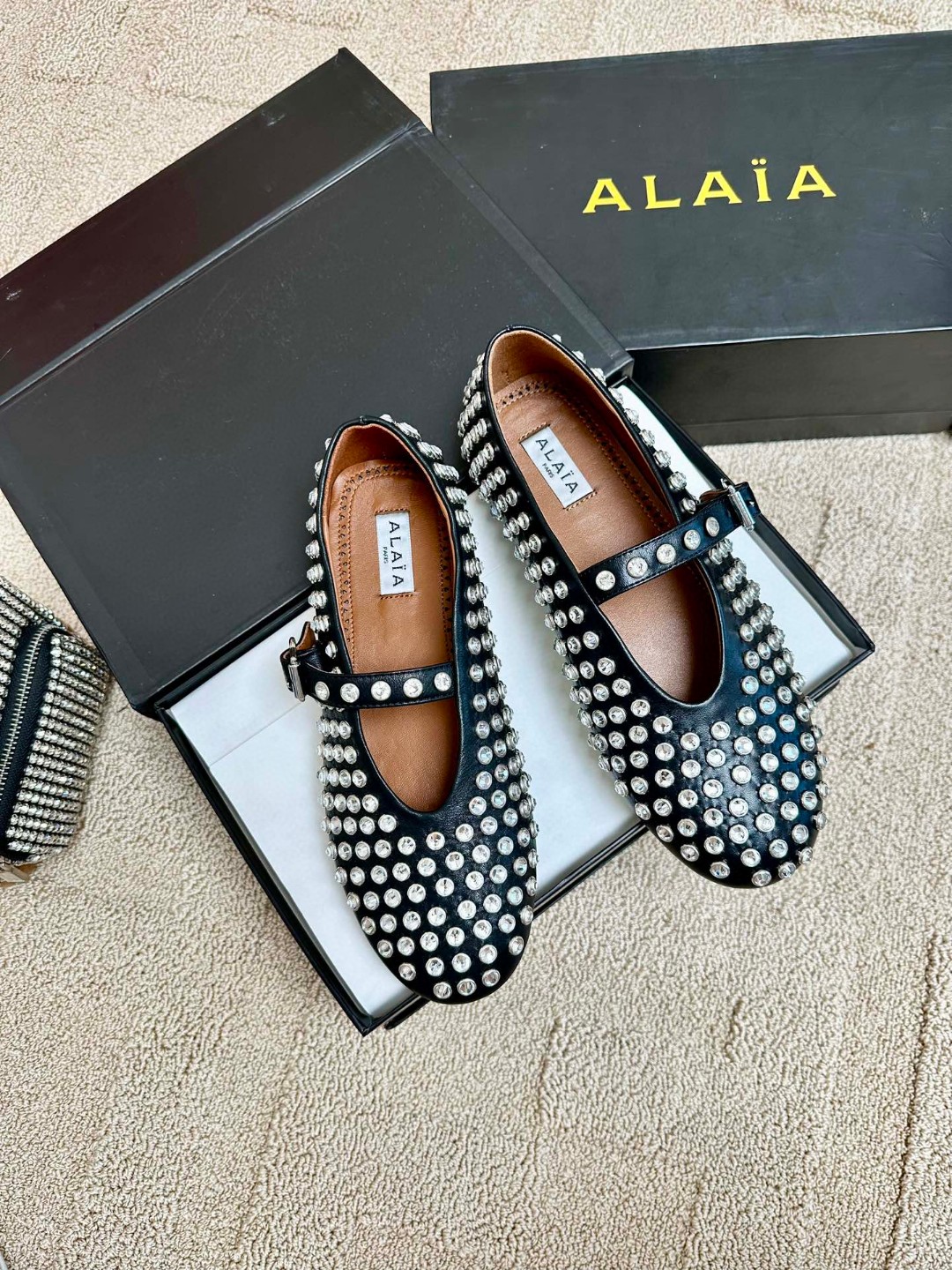 17 May ABF Alaia Strauss lambskin ballet flats