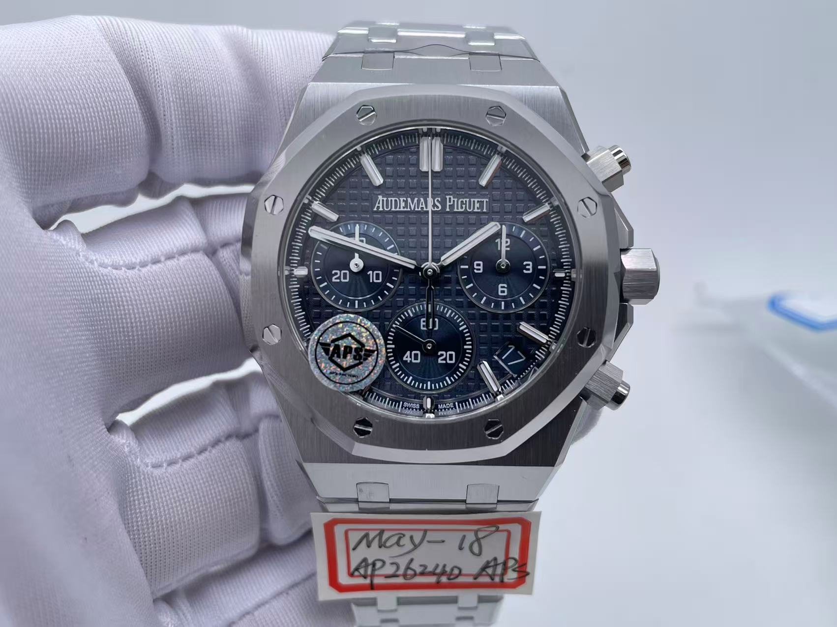 AP0905B - Royal Oak Chrono 26240 SS/SS Blue/Stk APSF SH4401 $888