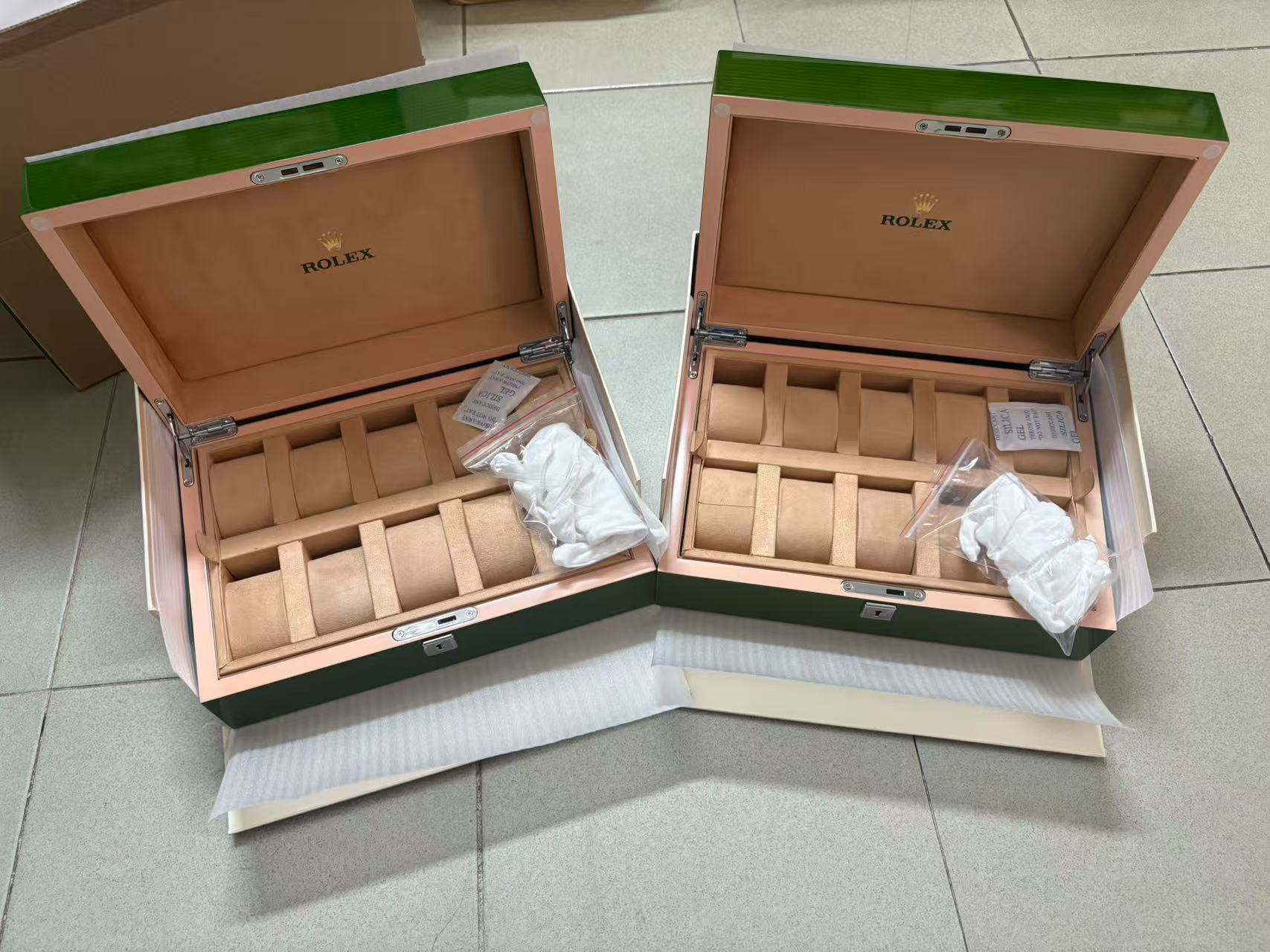 Rolex Green Lacquer 10 Multi Watch Box