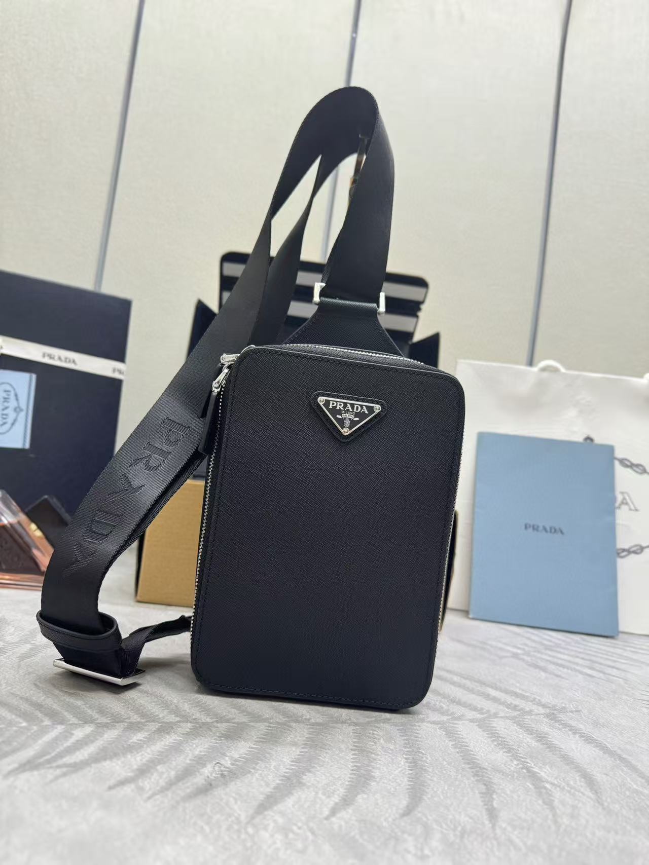 27 May ABF Prada Brique Saffiano leather bag
