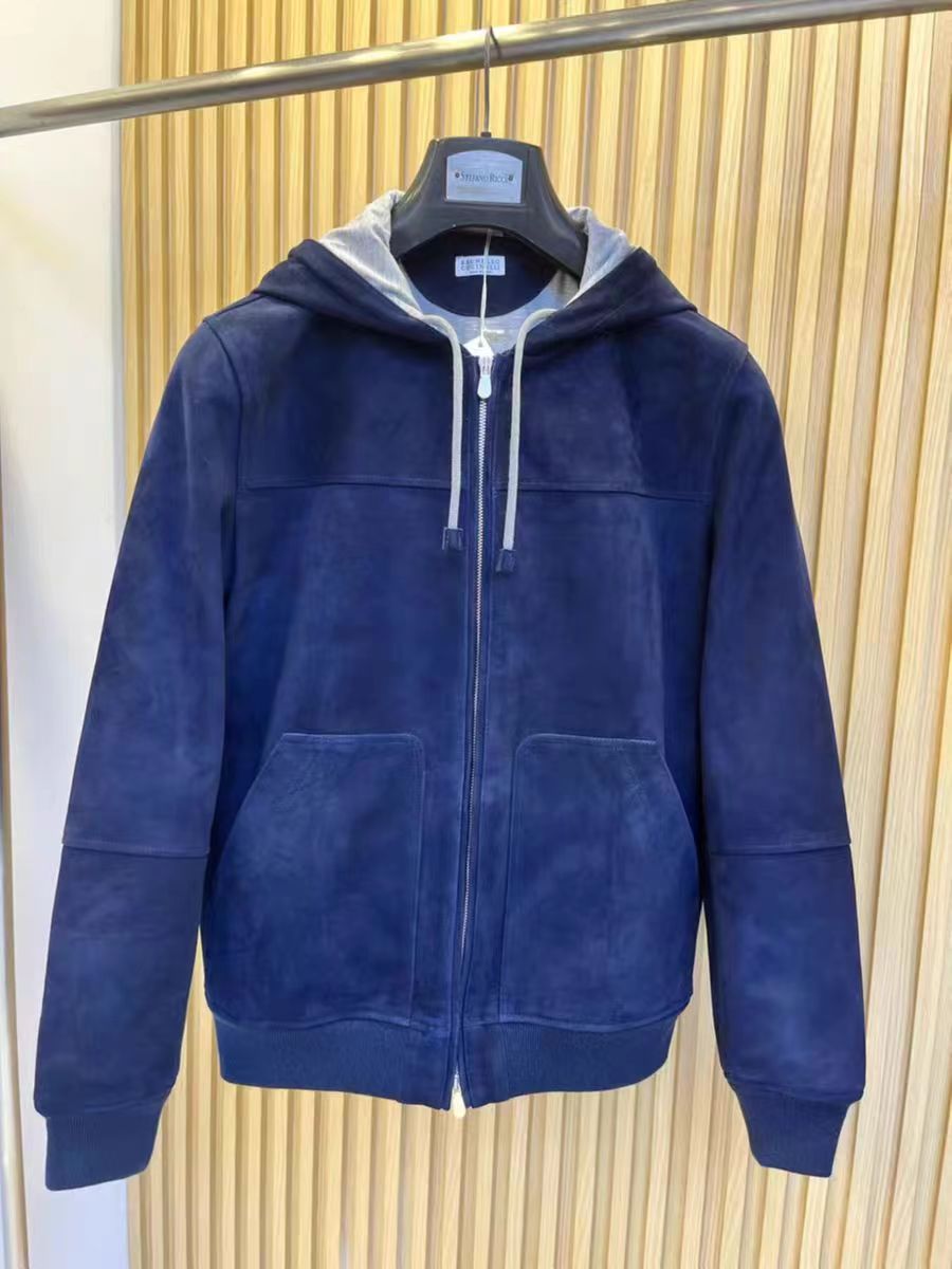 5 Jun ABF Brunello Cucinelli zip-up Hooded Sweatshirt | Blue