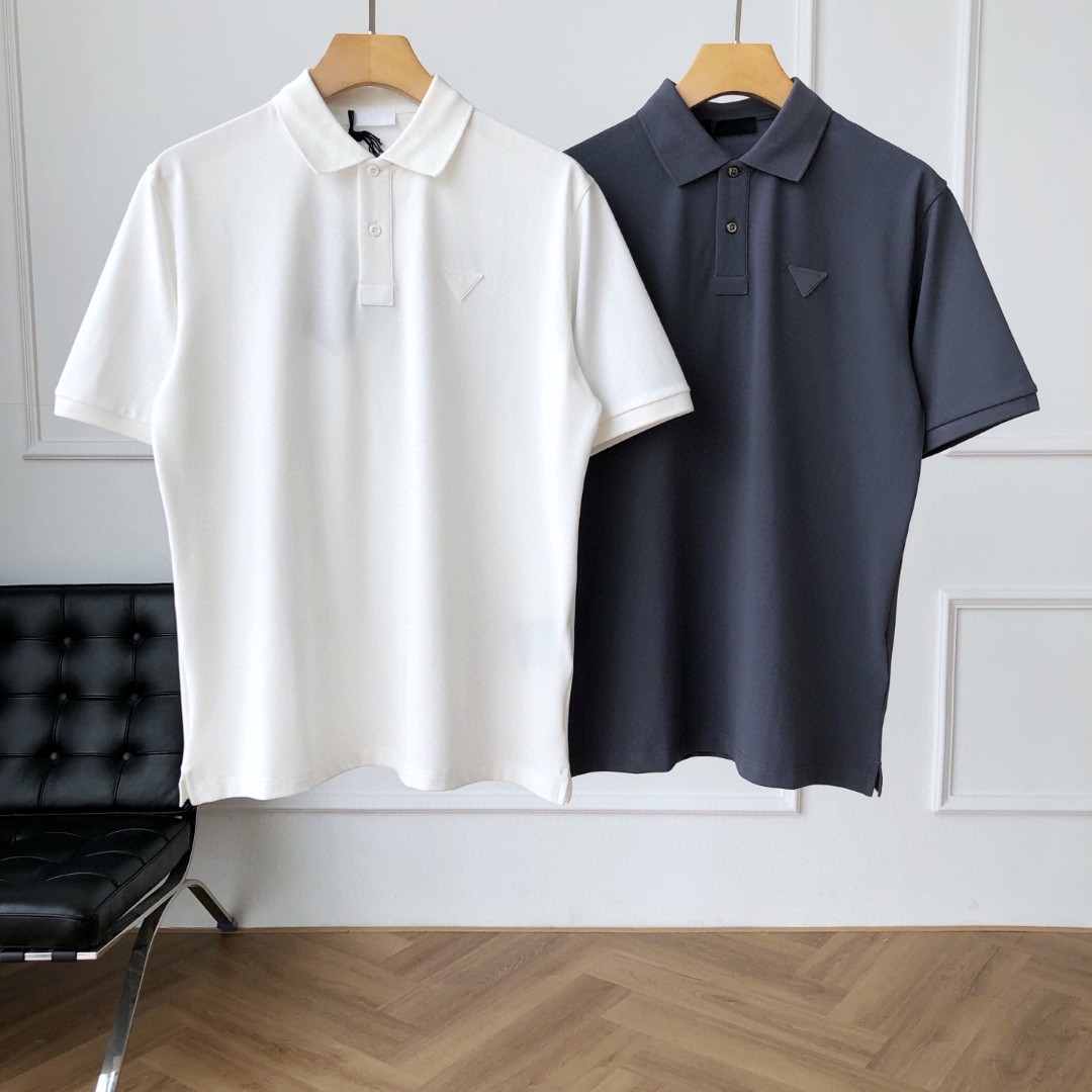 Prada Black Pique Polo Shirt