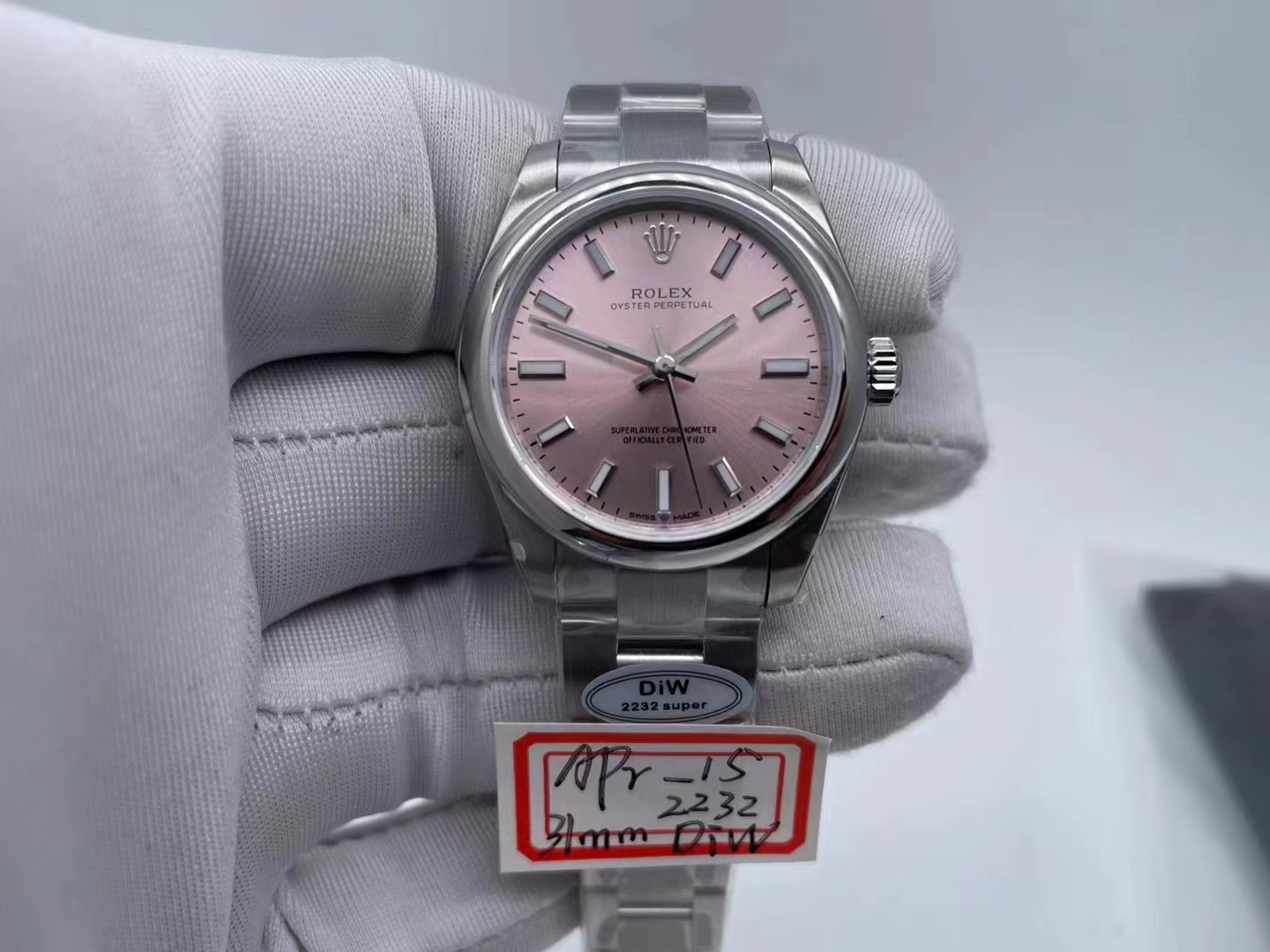 DIW OP 31mm SS Pink Dial 2232 Movoment