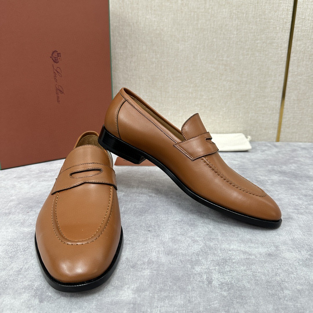 12 June ABF Loro Piana Men's Slip-On Black Shoe