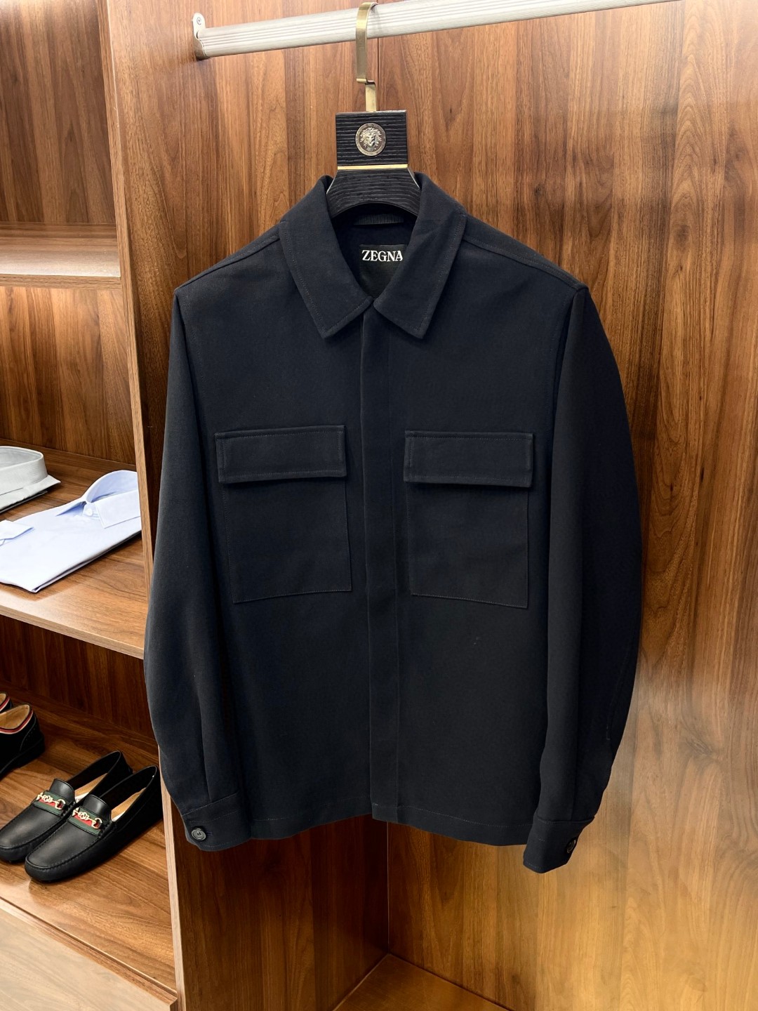 Zegna Minimal Suede Leather Barn Jacket