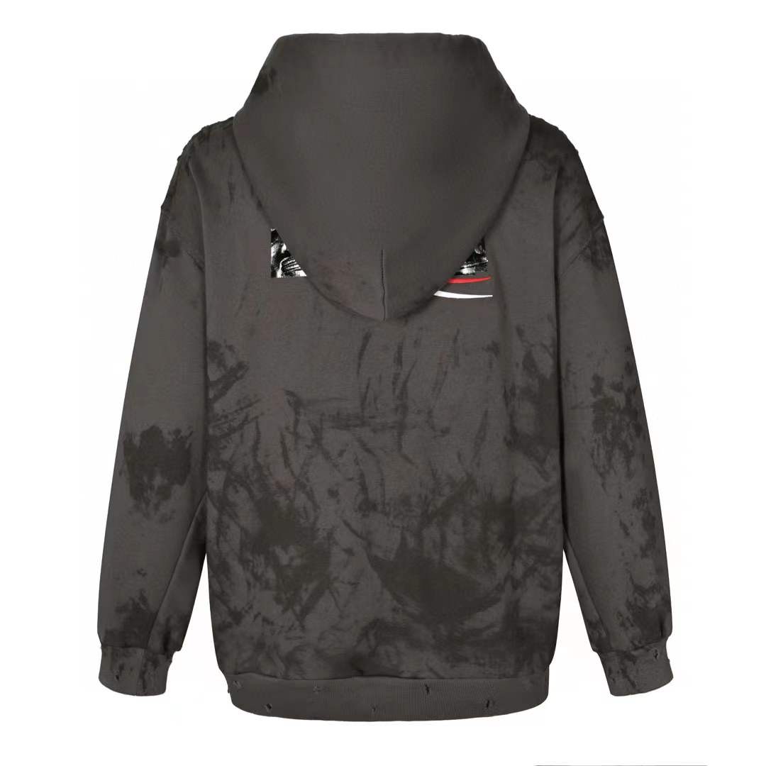 Balenciaga Destroyed Mud Gaffer Zipup Hoodie