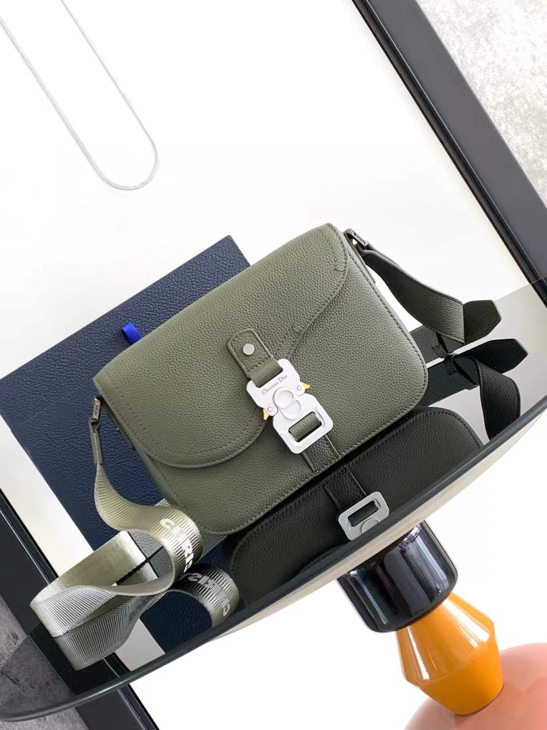 Christian Dior Saddle Pouch Calfskin Leather