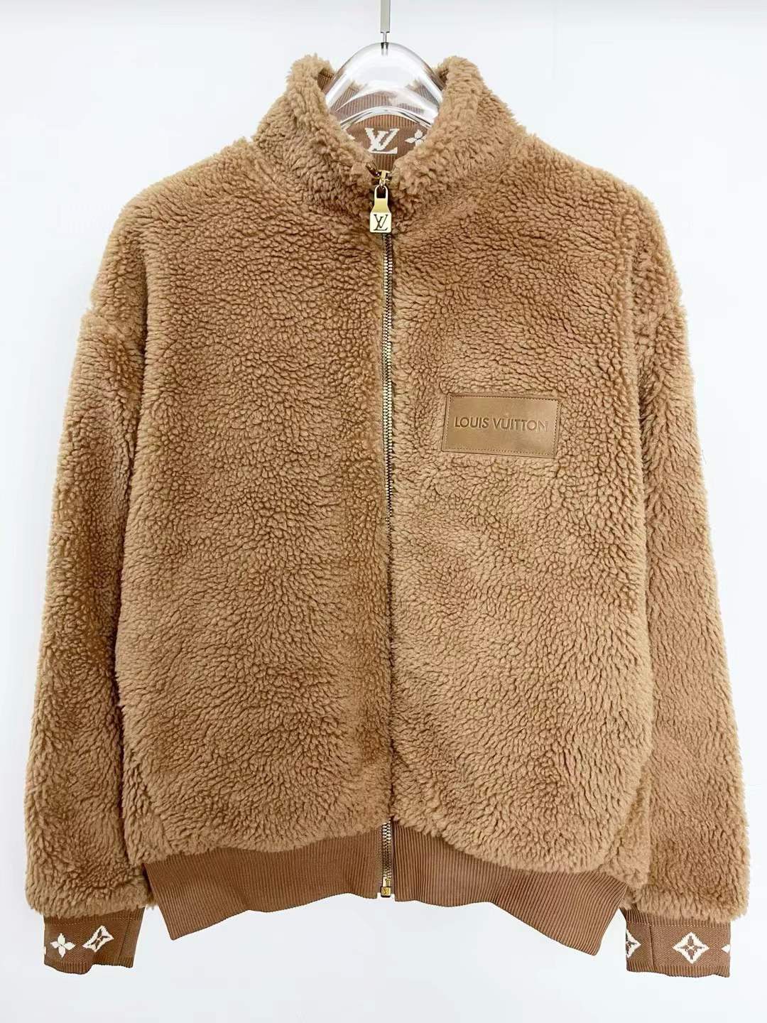 LV Leather Patch Fleece Blouson - For Men