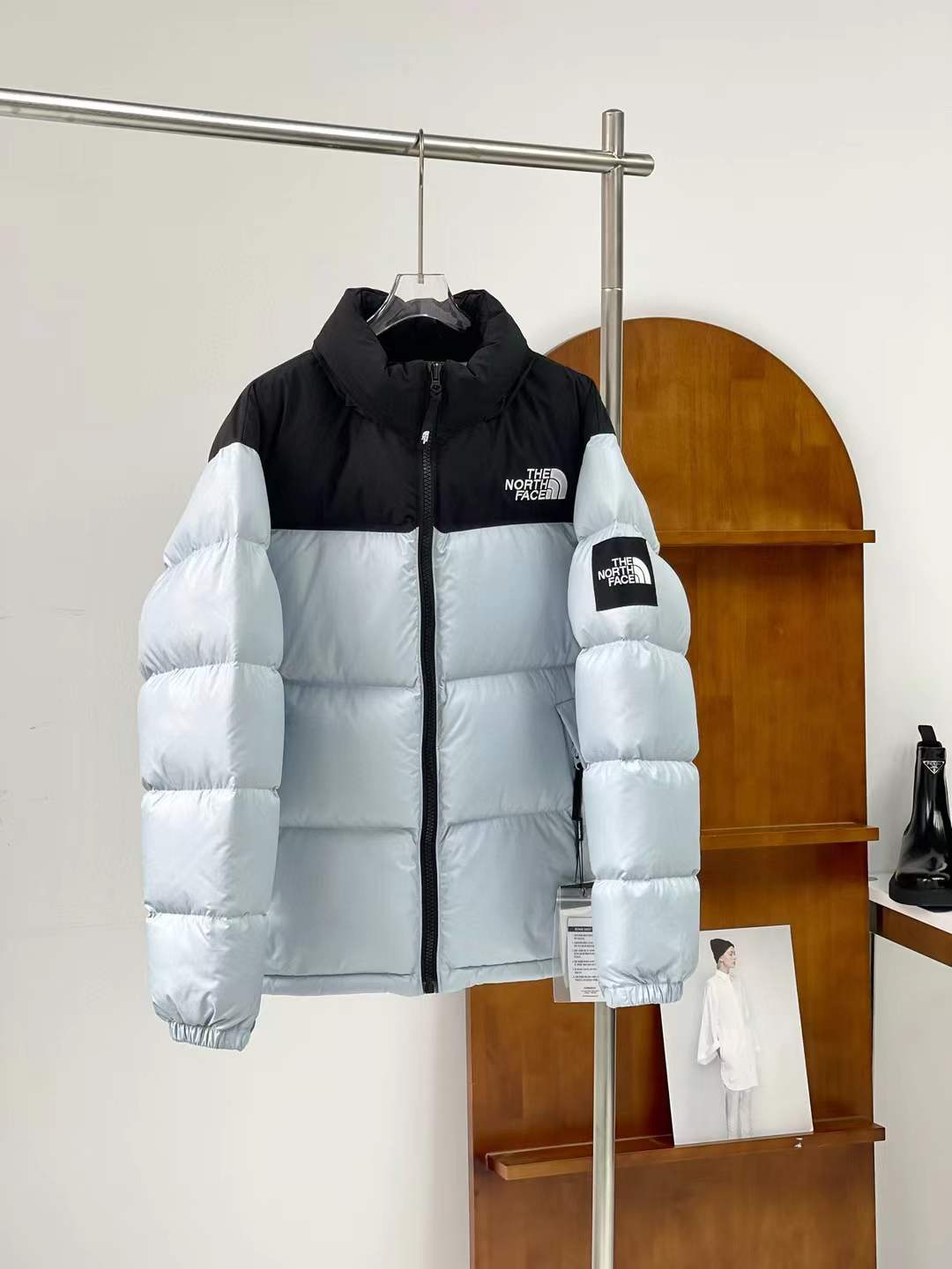 The North Face 013 Blue Gray Metallic Down Jacket