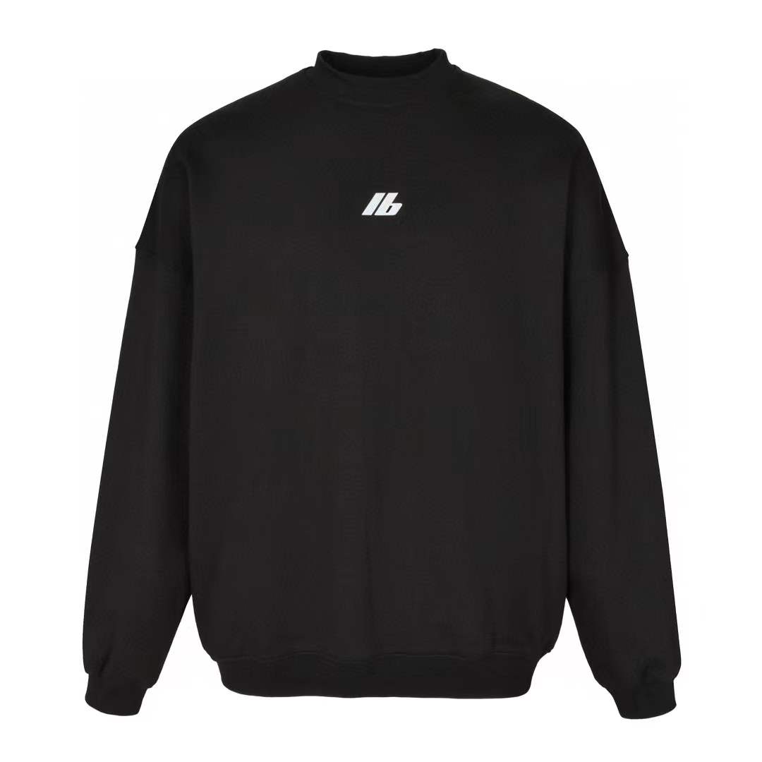 Balenciaga White Logo Printed Sweatshirt Men black