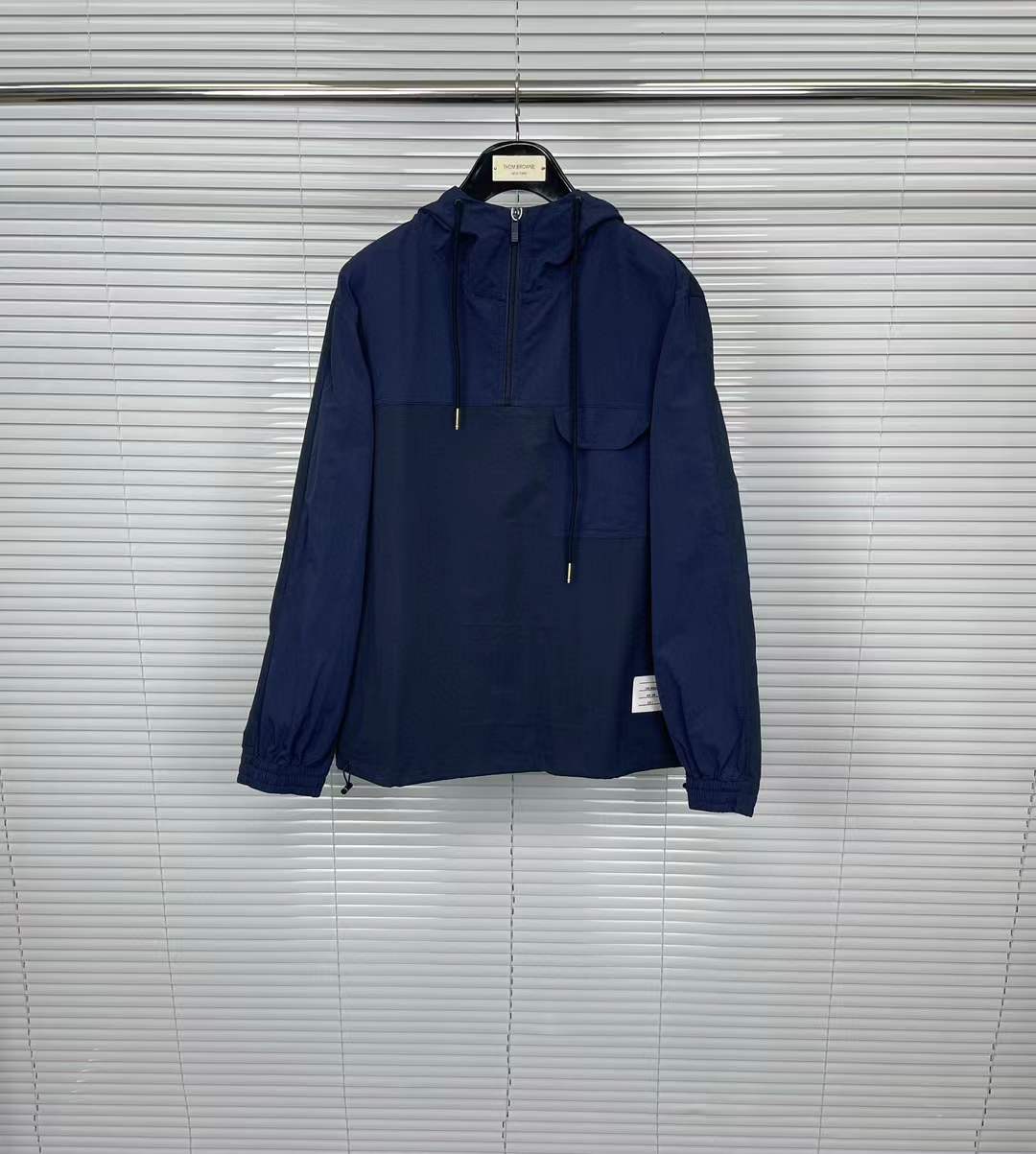 Thom Browne Navy Wool Blend Sweater - Dark