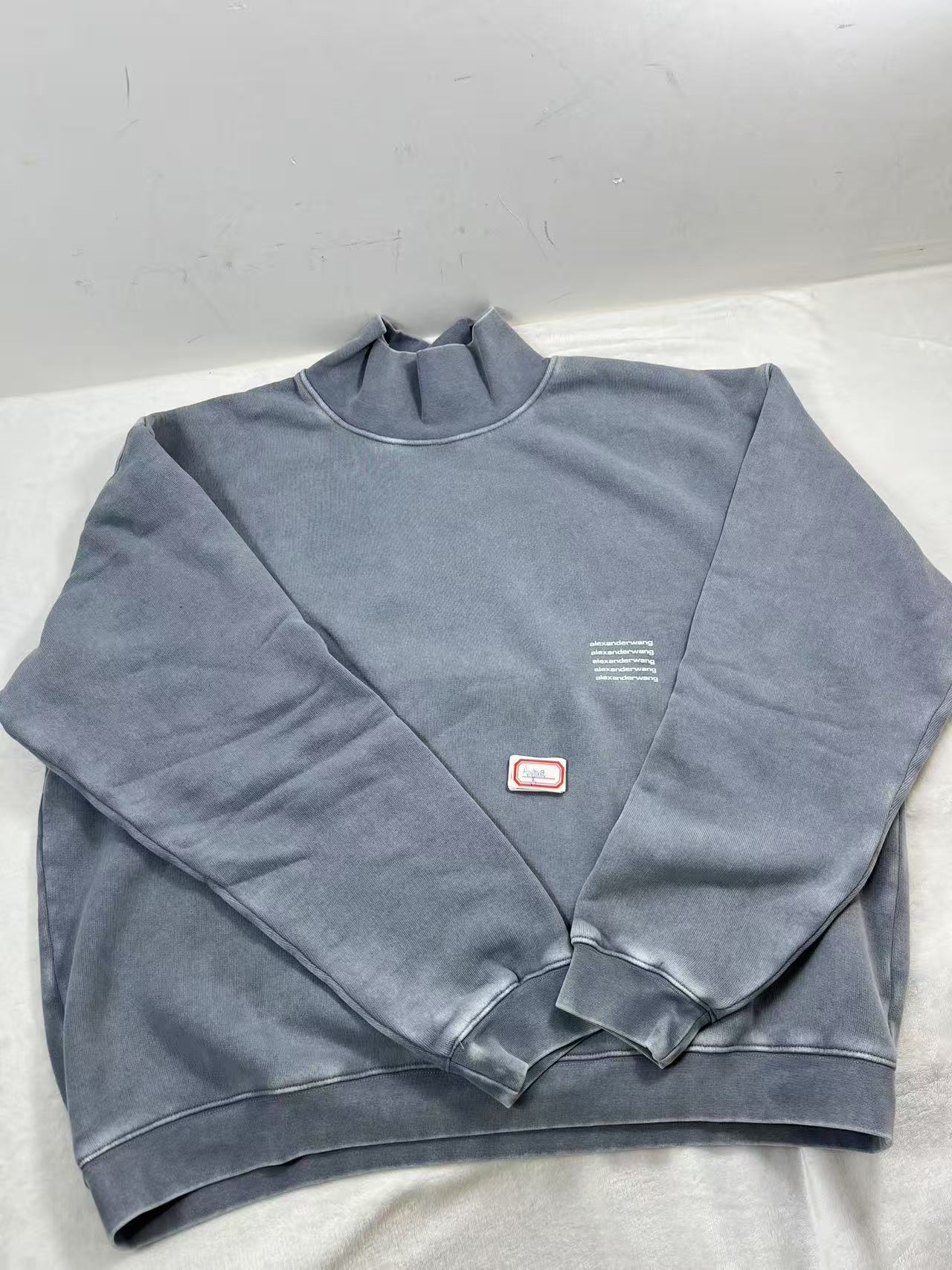 Alexanderwang unisex high necksweatshirtin dense fleece Gray