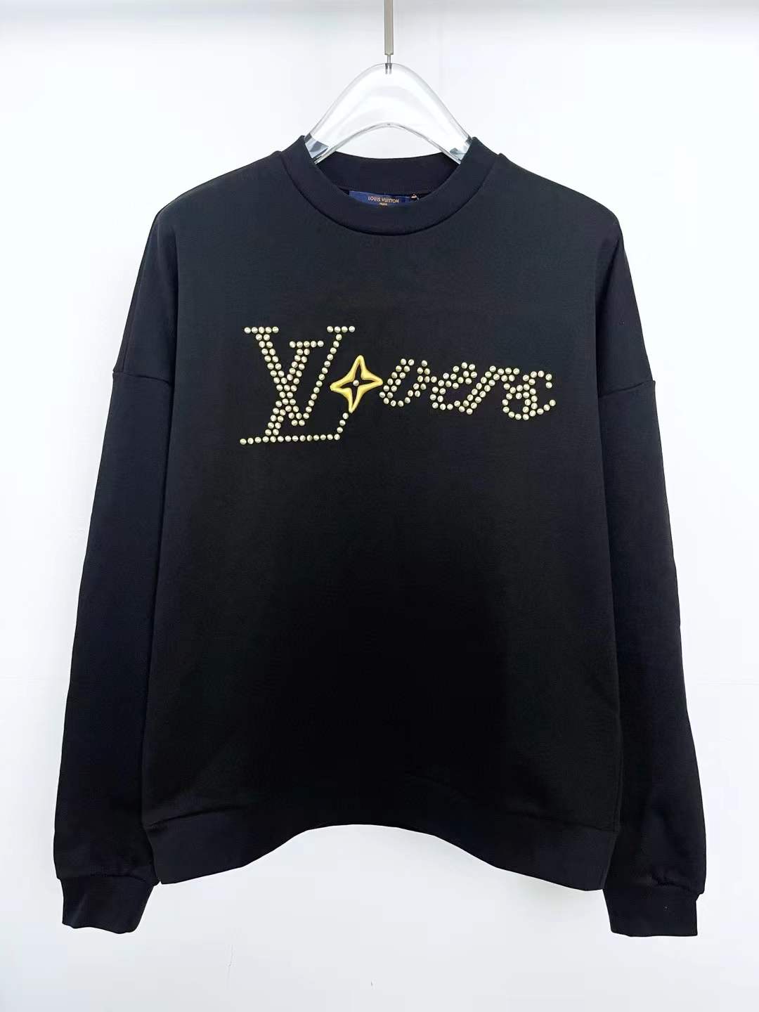 LV Black Studded Letter Sweatshirt
