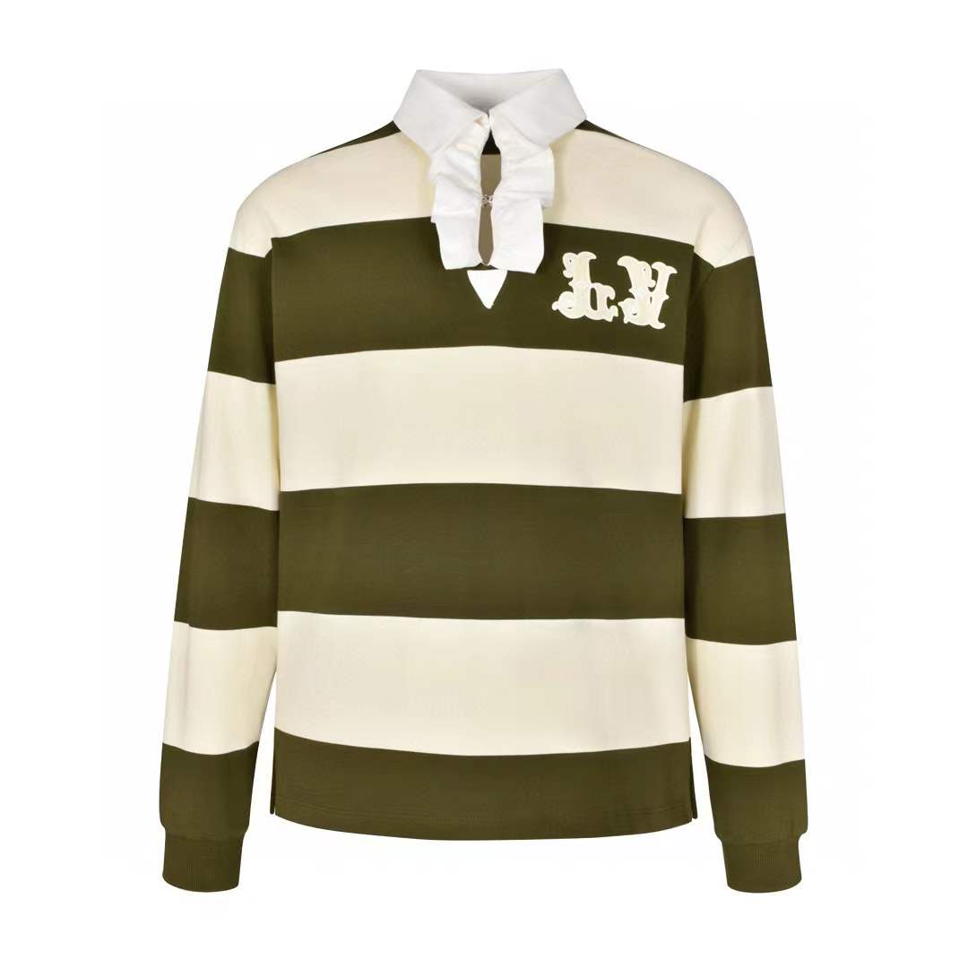 LV Long-Sleeved Cotton Rugby Polo