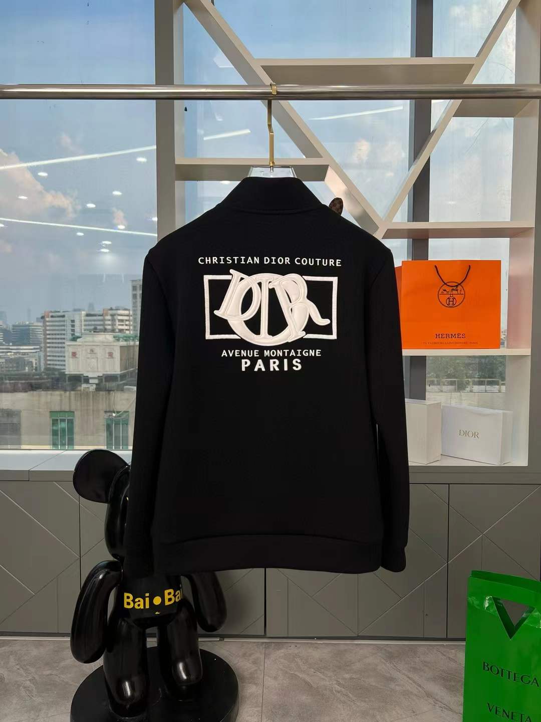 Palm Angels monogram-embroidered Bomber Jacket Black