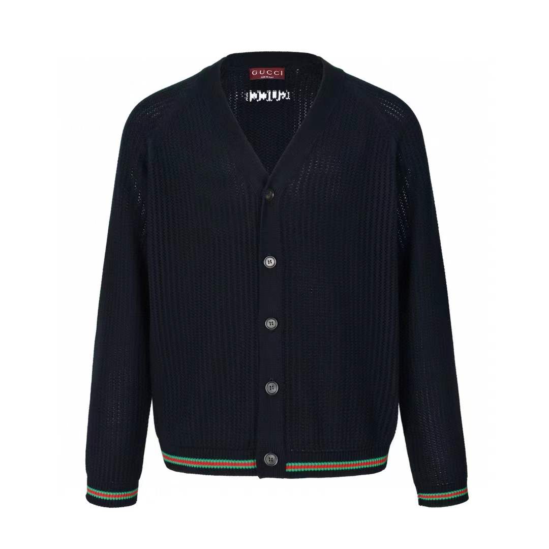 Gucci Cotton knit cardigan black