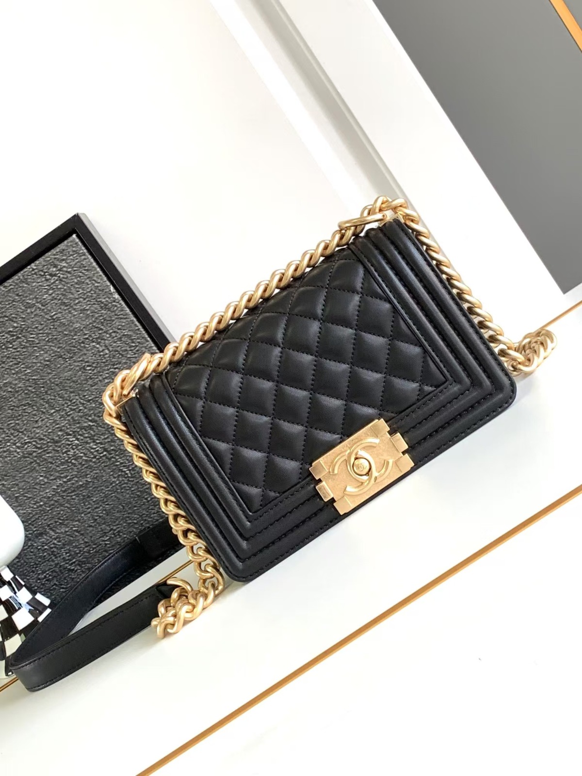 Chanel Boy Small Lambskin with Gold Hardware all colors