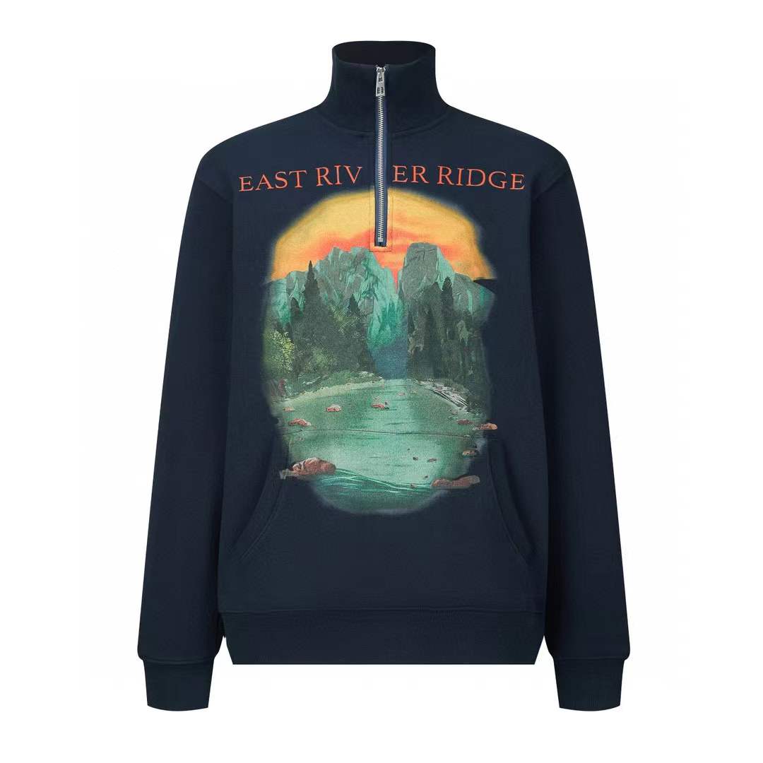 Loewe Printed Cotton Fleece Sweatshirt in Blue