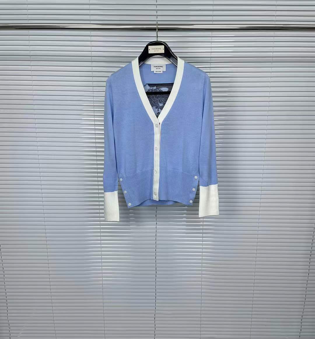 Thom Browne Cashmere Cardigan In Blue