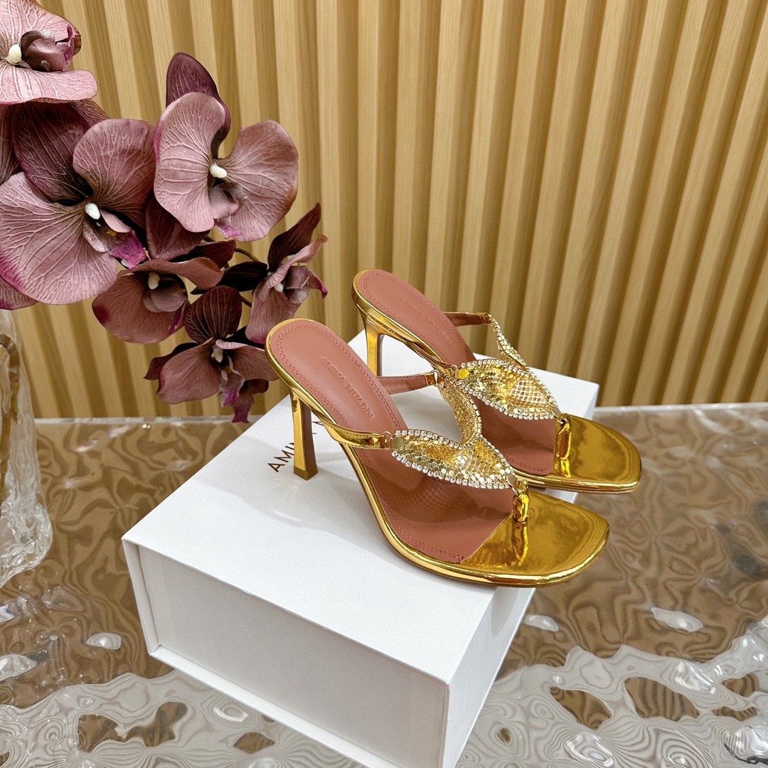 Amina Muaddi 95mm Cameron thong mules women