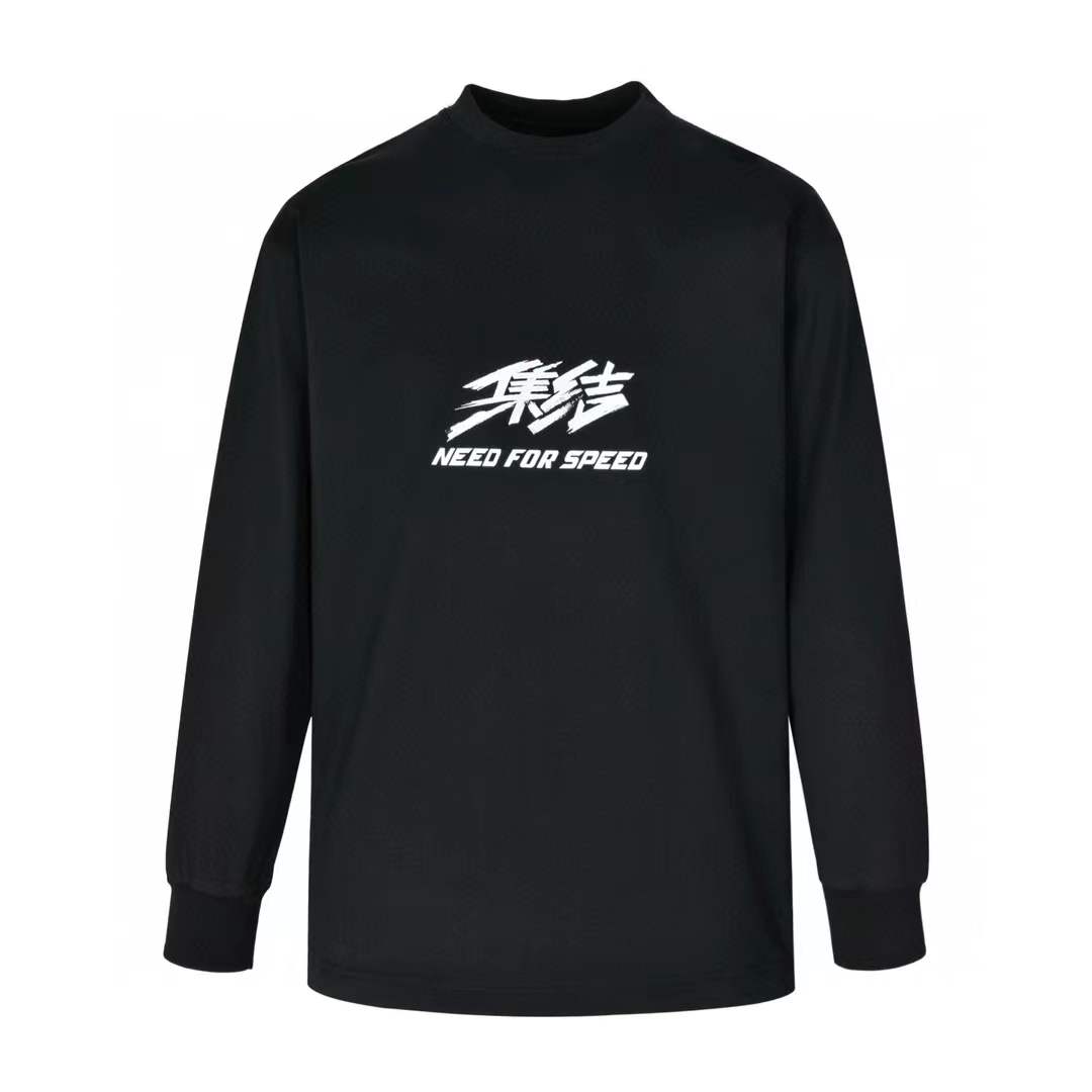 Balenciaga print sweatshirt T-shirt long sleeve black