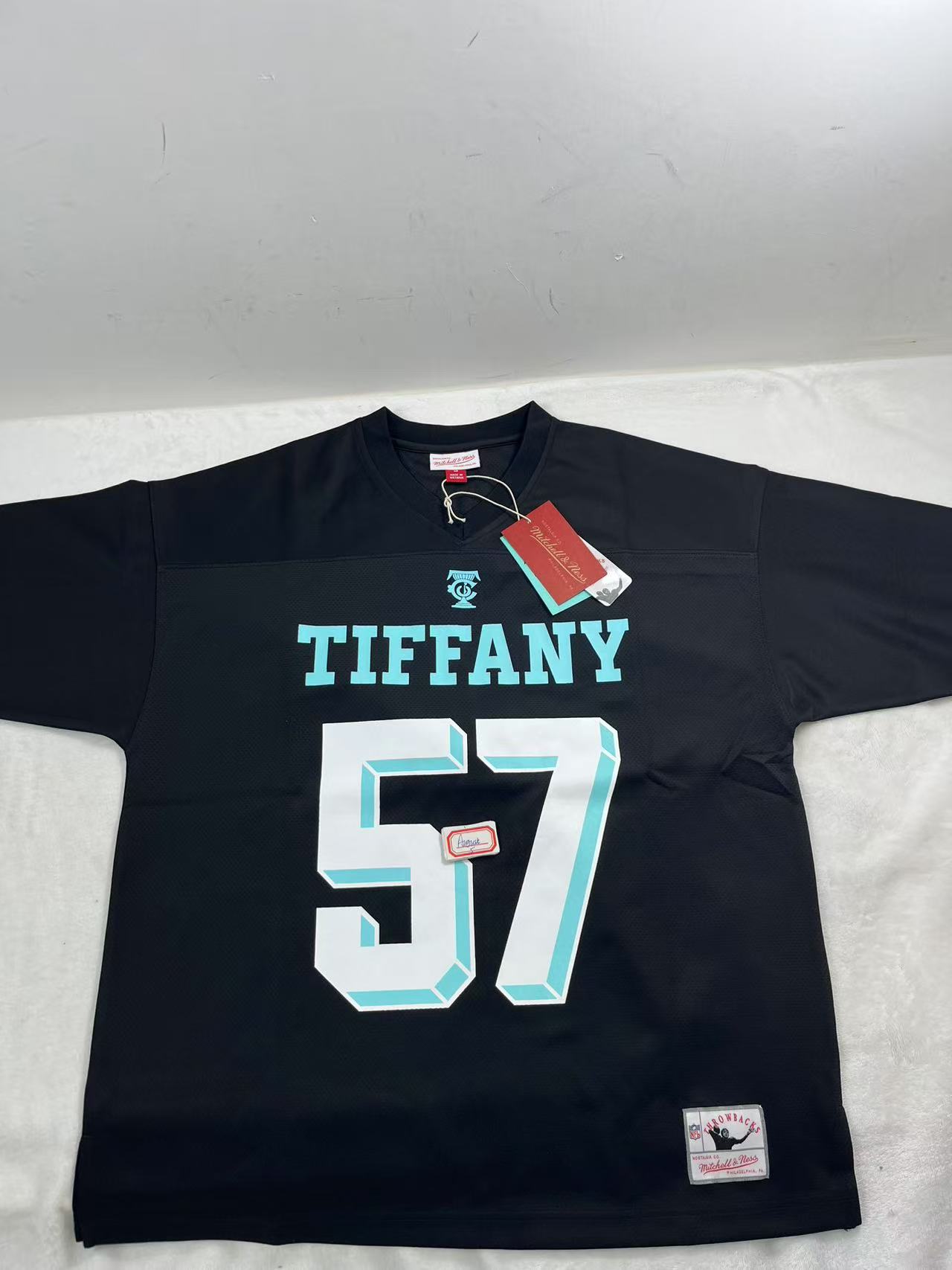Tiffany& Co.xNFLxMitchell &Ness Football Jersey Black T-Shirt